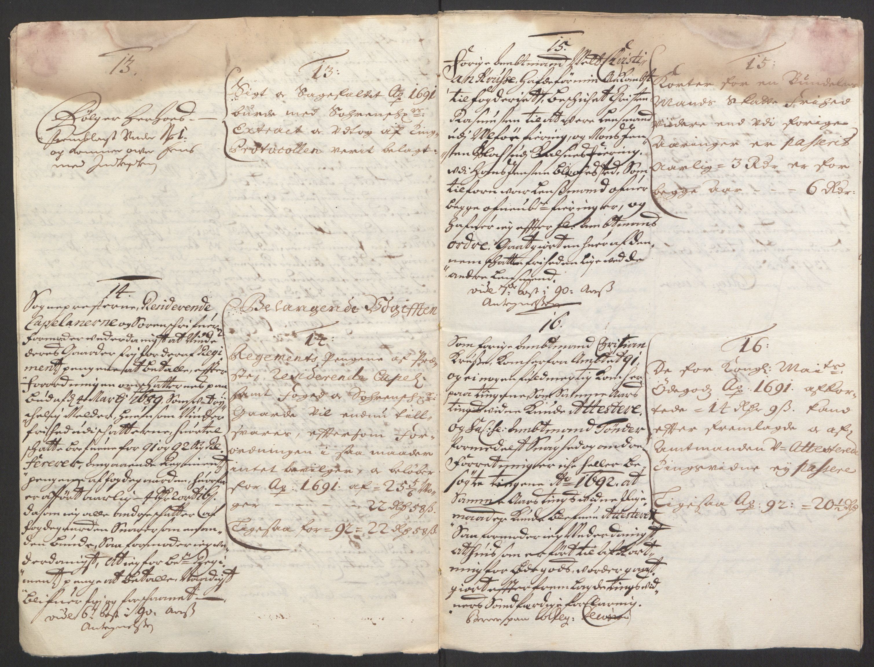 Rentekammeret inntil 1814, Reviderte regnskaper, Fogderegnskap, AV/RA-EA-4092/R67/L4676: Fogderegnskap Vesterålen, Andenes og Lofoten, 1691-1693, p. 227