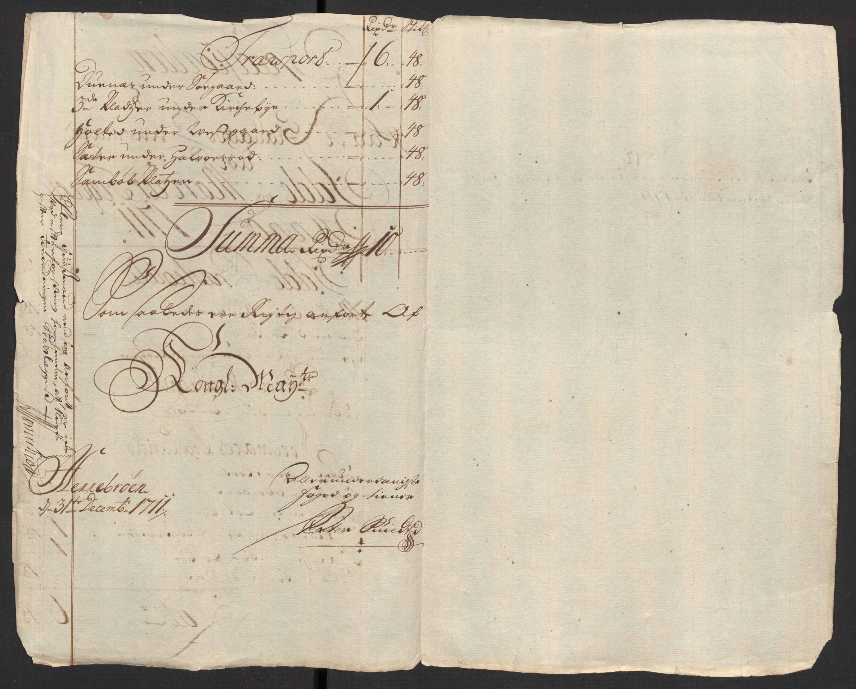 Rentekammeret inntil 1814, Reviderte regnskaper, Fogderegnskap, RA/EA-4092/R01/L0020: Fogderegnskap Idd og Marker, 1711, p. 93