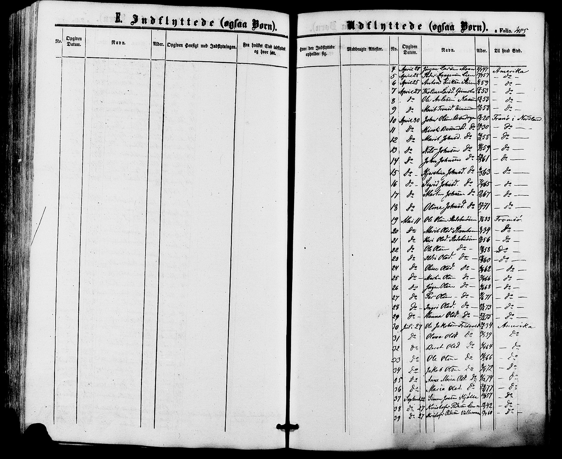 Alvdal prestekontor, SAH/PREST-060/H/Ha/Haa/L0001: Parish register (official) no. 1, 1863-1882, p. 405