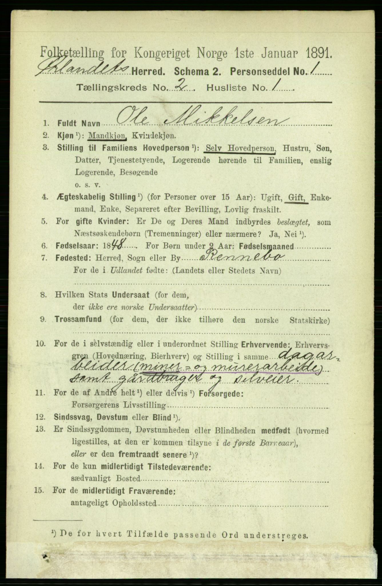 RA, 1891 census for 1621 Ørland, 1891, p. 482