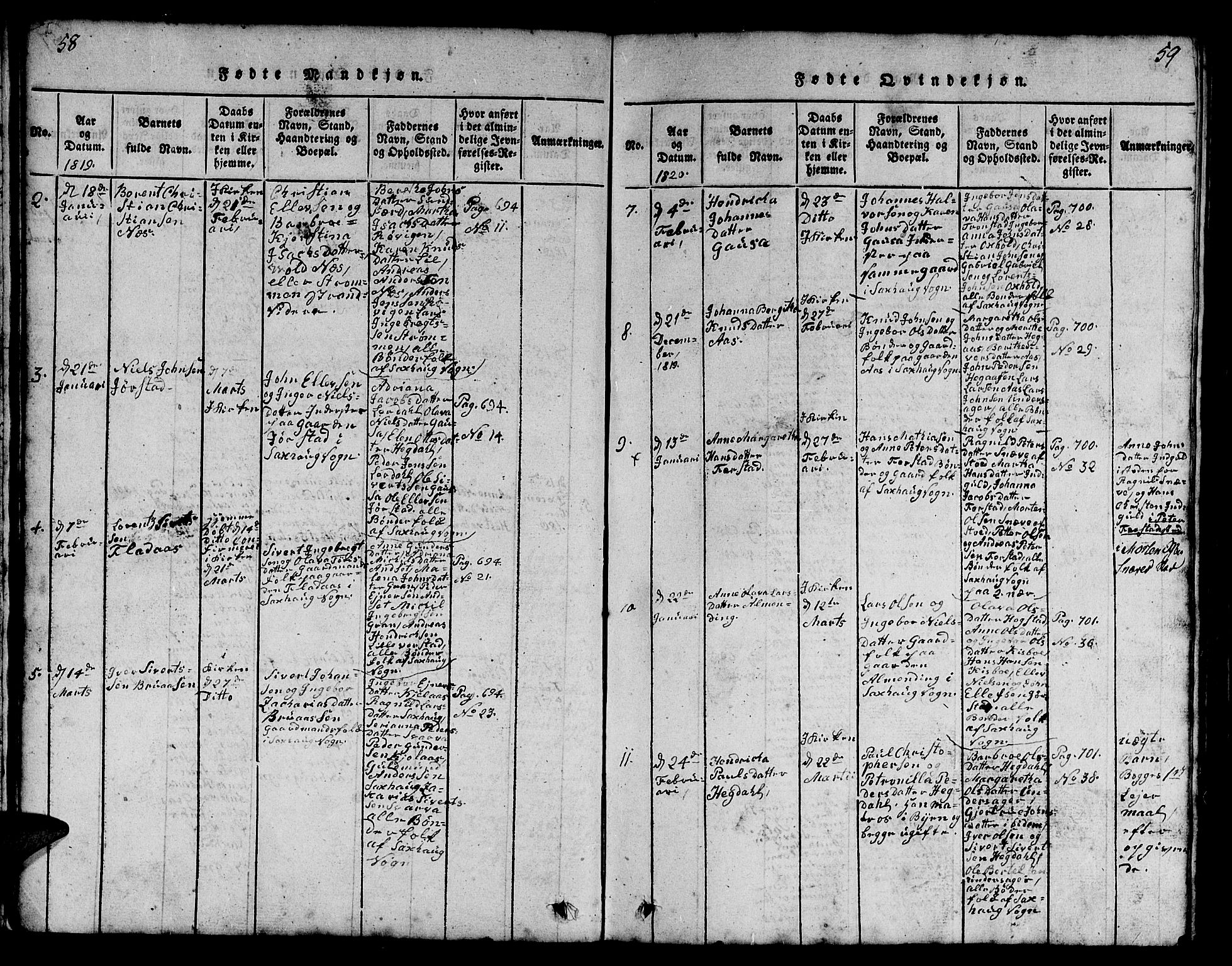 Ministerialprotokoller, klokkerbøker og fødselsregistre - Nord-Trøndelag, SAT/A-1458/730/L0298: Parish register (copy) no. 730C01, 1816-1849, p. 58-59
