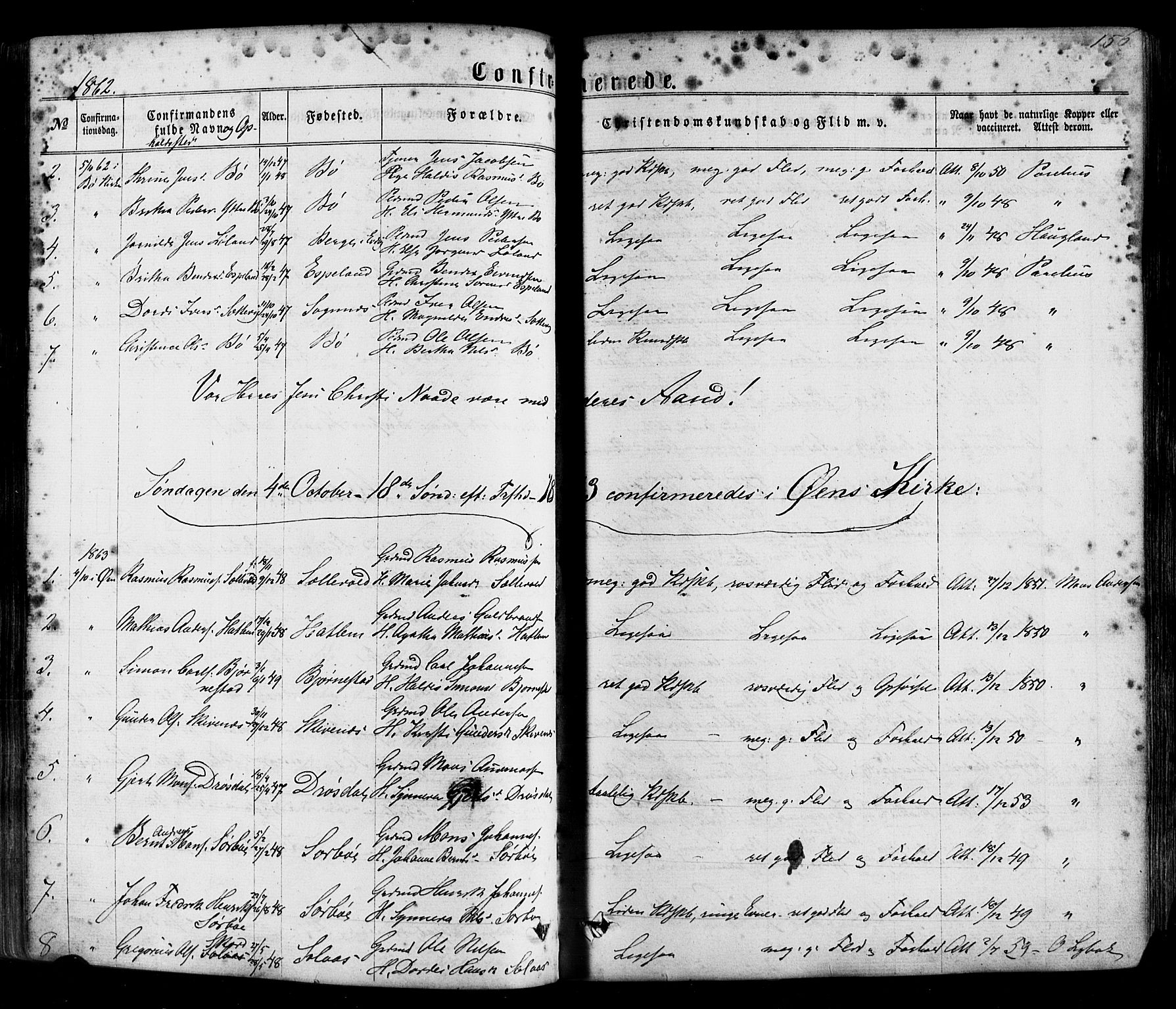 Hyllestad sokneprestembete, AV/SAB-A-80401: Parish register (official) no. A 1, 1861-1886, p. 156