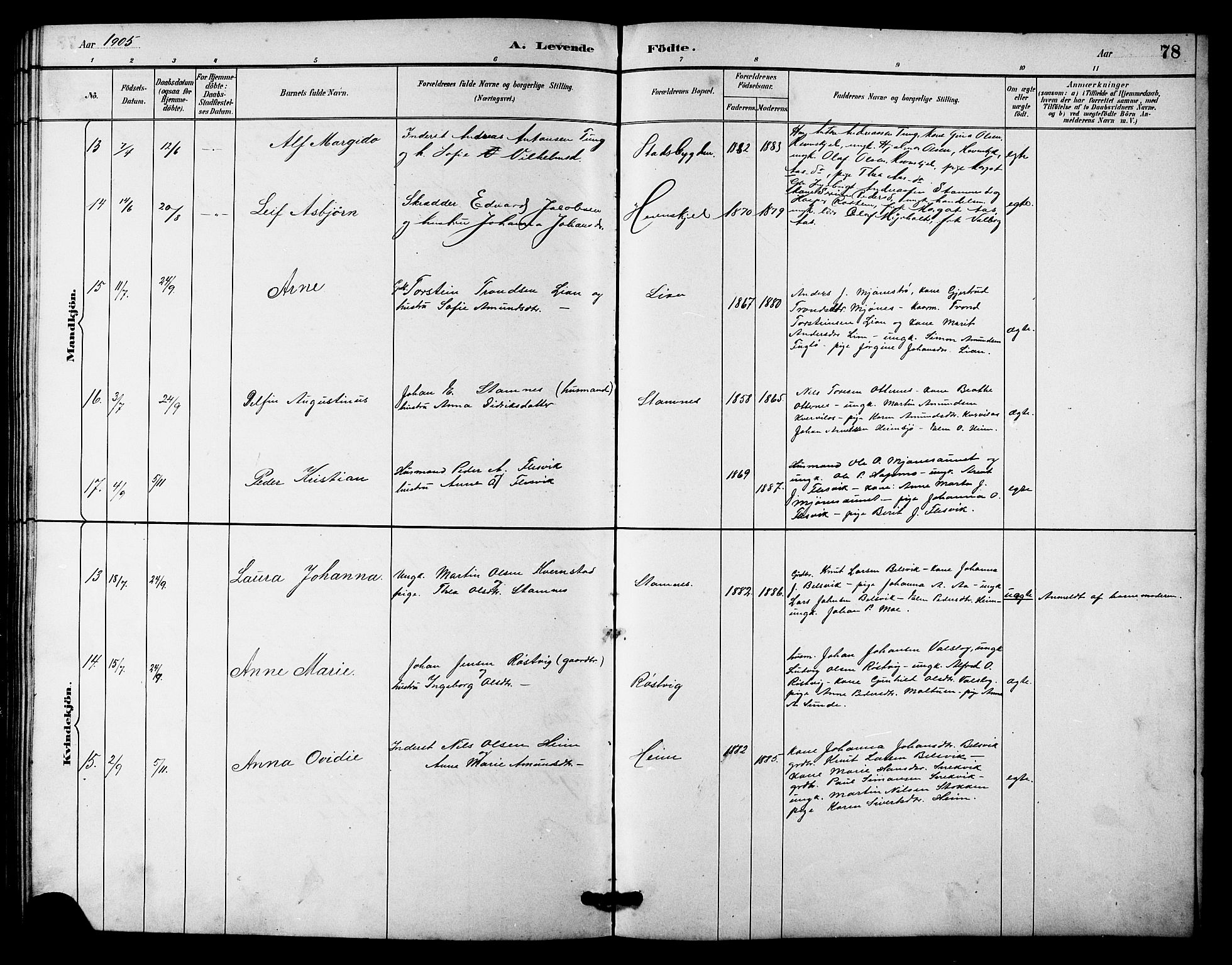 Ministerialprotokoller, klokkerbøker og fødselsregistre - Sør-Trøndelag, SAT/A-1456/633/L0519: Parish register (copy) no. 633C01, 1884-1905, p. 78