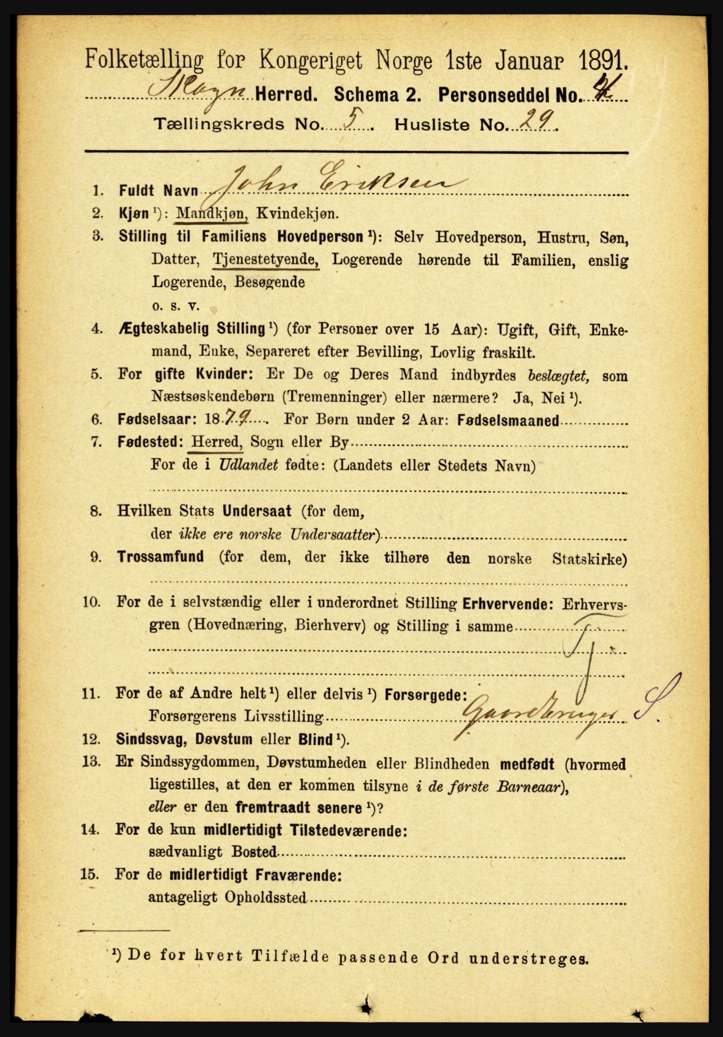 RA, 1891 census for 1719 Skogn, 1891, p. 3071