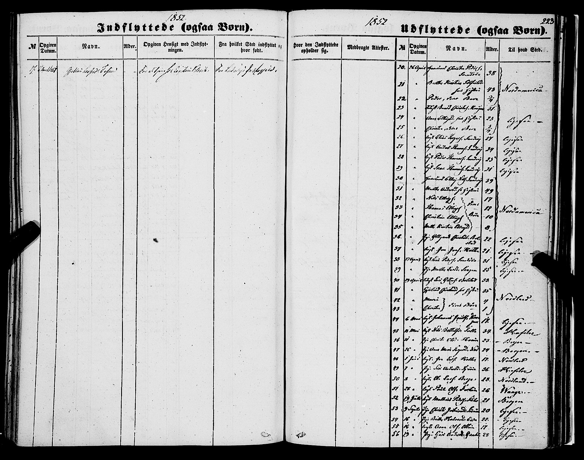 Luster sokneprestembete, AV/SAB-A-81101/H/Haa/Haaa/L0007: Parish register (official) no. A 7, 1849-1859, p. 223