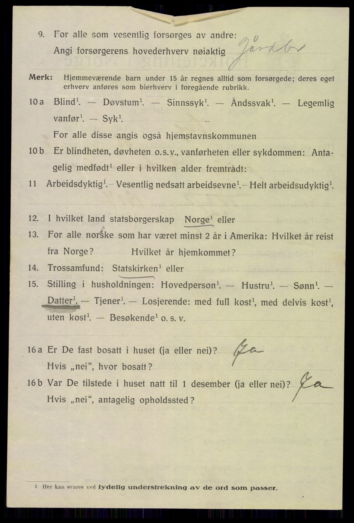 SAH, 1920 census for Vang (Hedmark), 1920, p. 17008