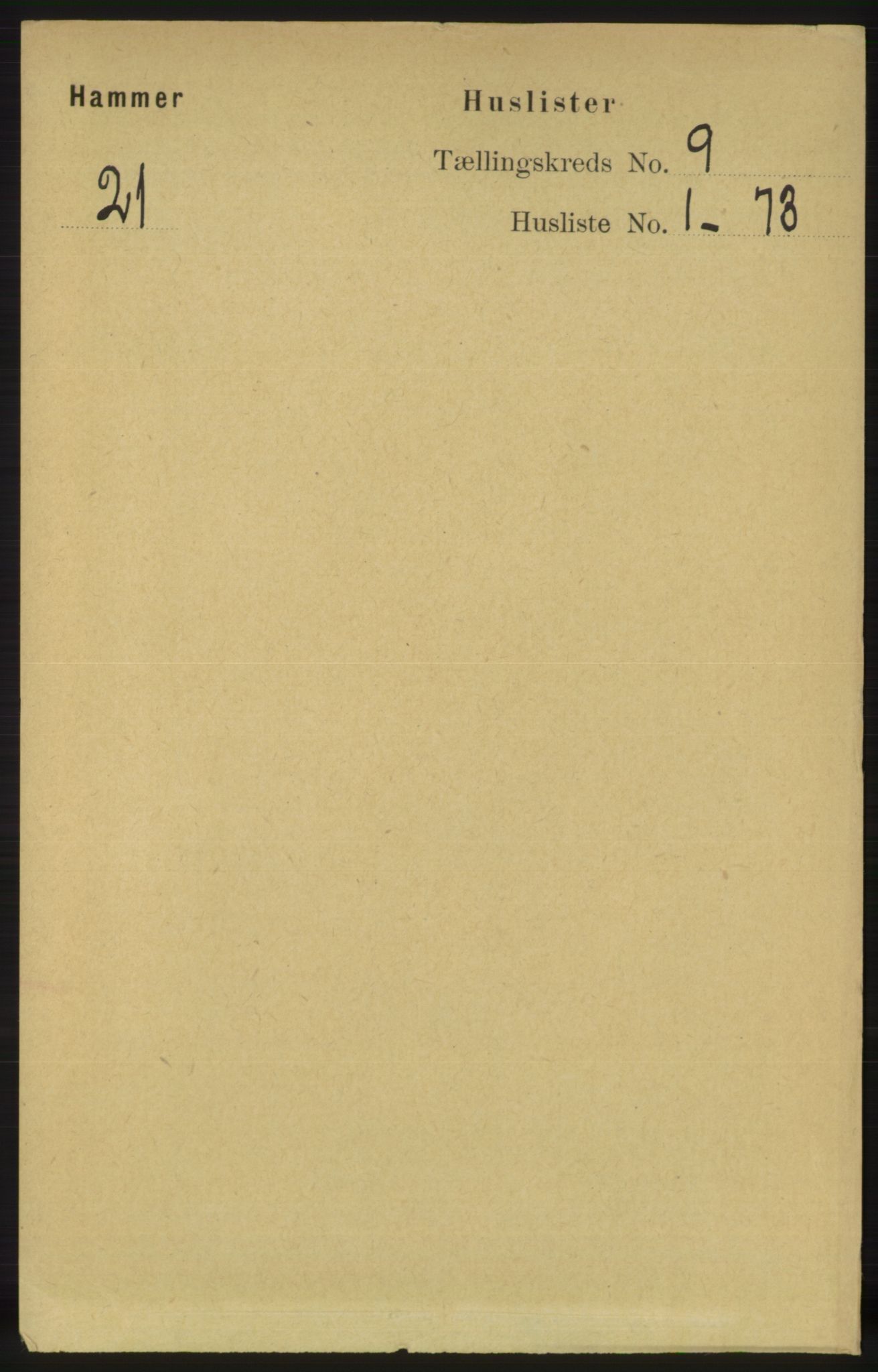 RA, 1891 census for 1254 Hamre, 1891, p. 2219