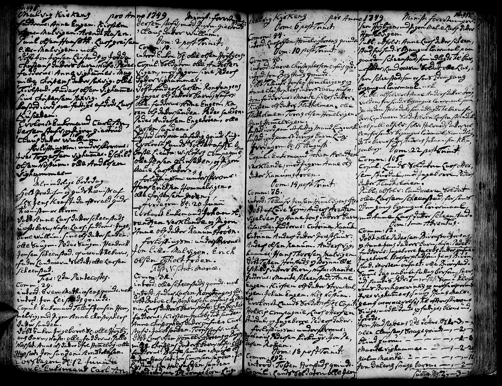 Ministerialprotokoller, klokkerbøker og fødselsregistre - Sør-Trøndelag, SAT/A-1456/606/L0277: Parish register (official) no. 606A01 /3, 1727-1780, p. 446-447