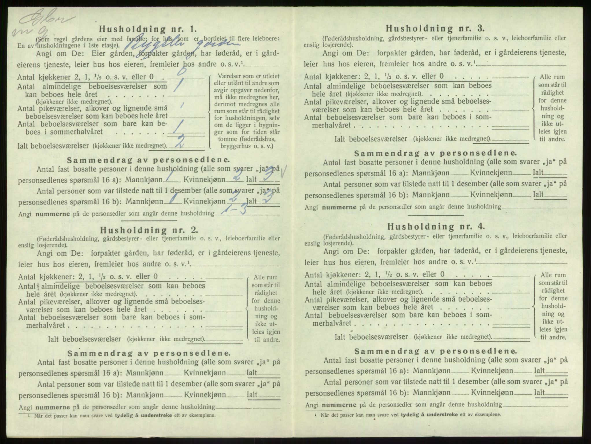 SAB, 1920 census for Fjaler, 1920, p. 892