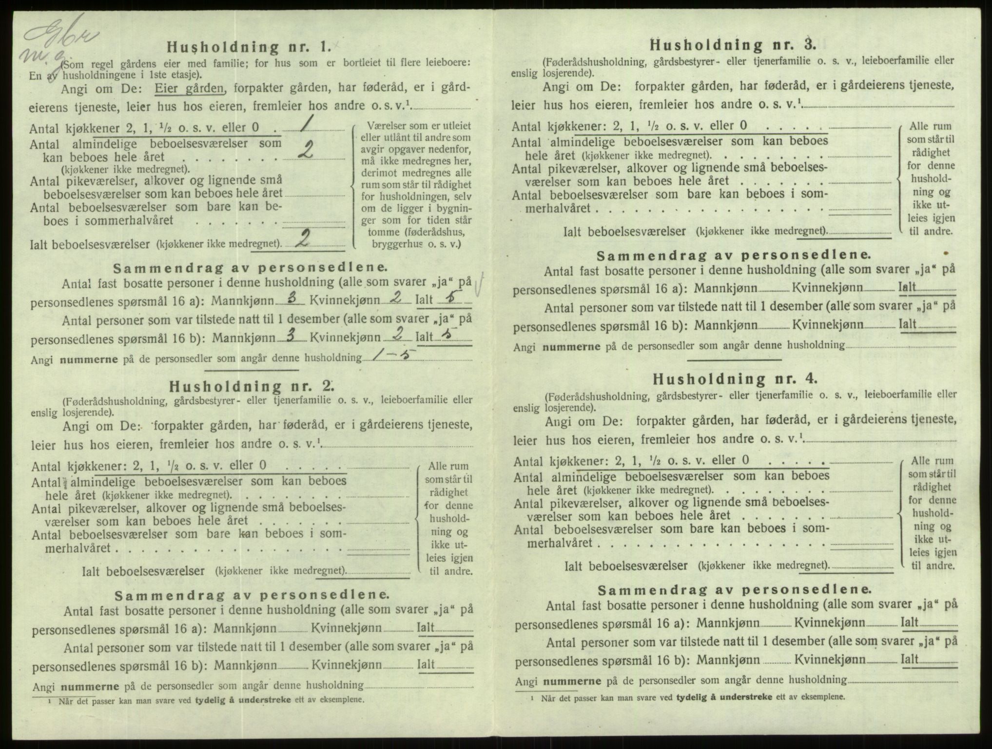 SAB, 1920 census for Eid, 1920, p. 434
