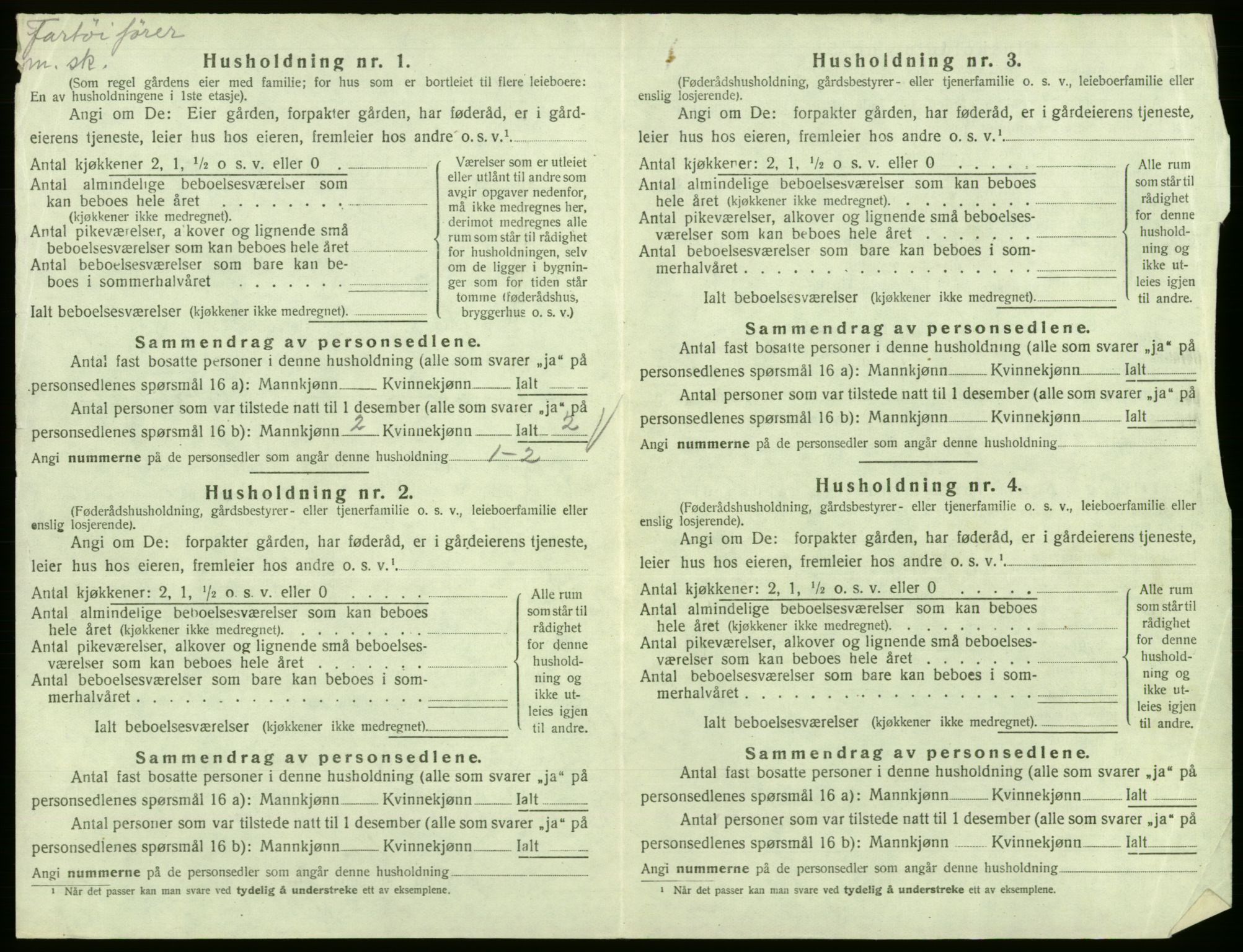 SAB, 1920 census for Kinsarvik, 1920, p. 554