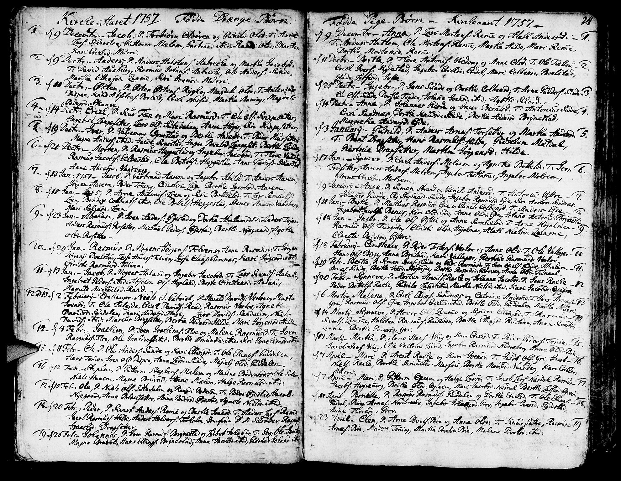 Innvik sokneprestembete, SAB/A-80501: Parish register (official) no. A 1, 1750-1816, p. 24