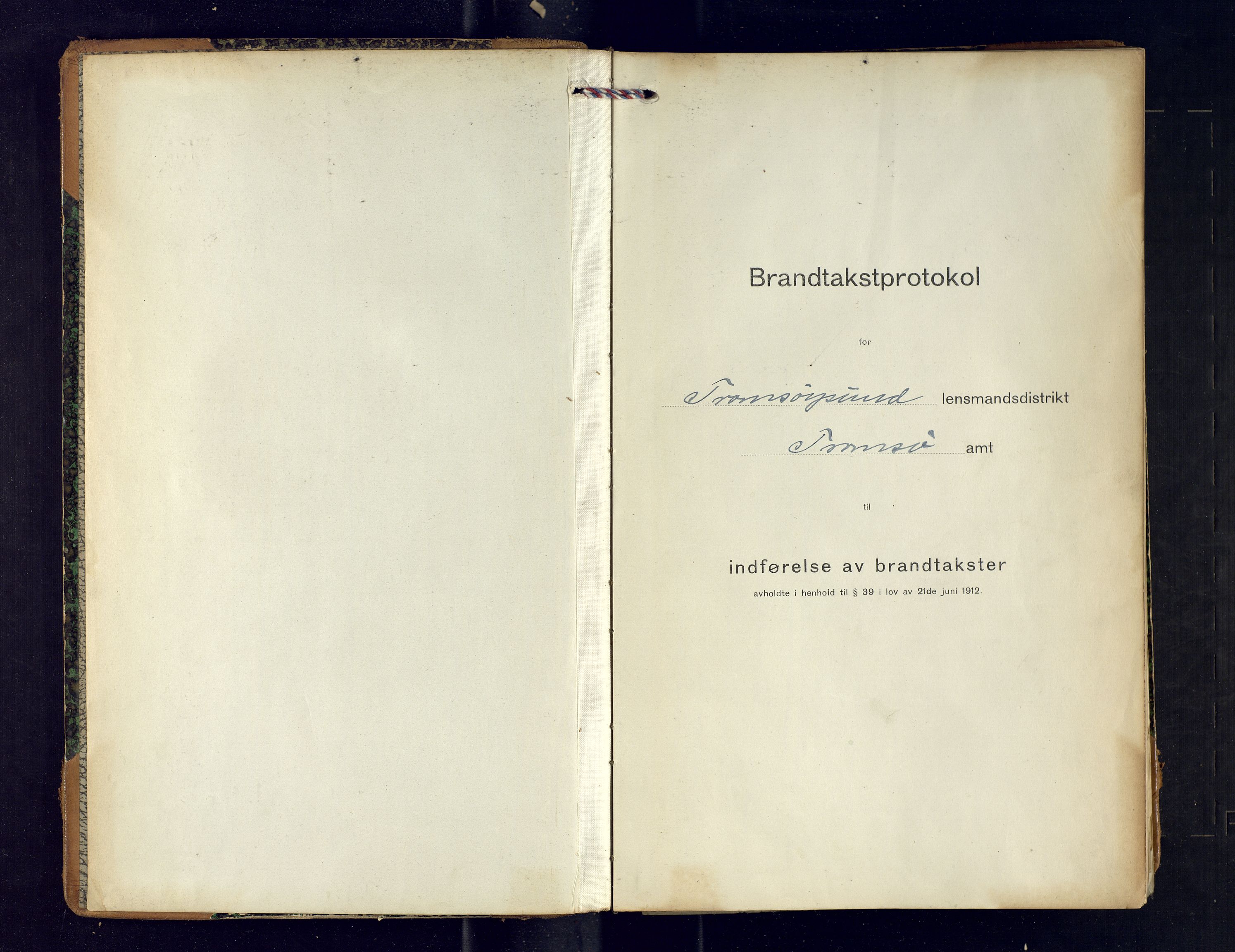 Tromsøysund lensmannskontor, AV/SATØ-SATØ-12/F/Fs/Fsb/L0744: Branntakstprotokoll (S). Med register, 1918-1921