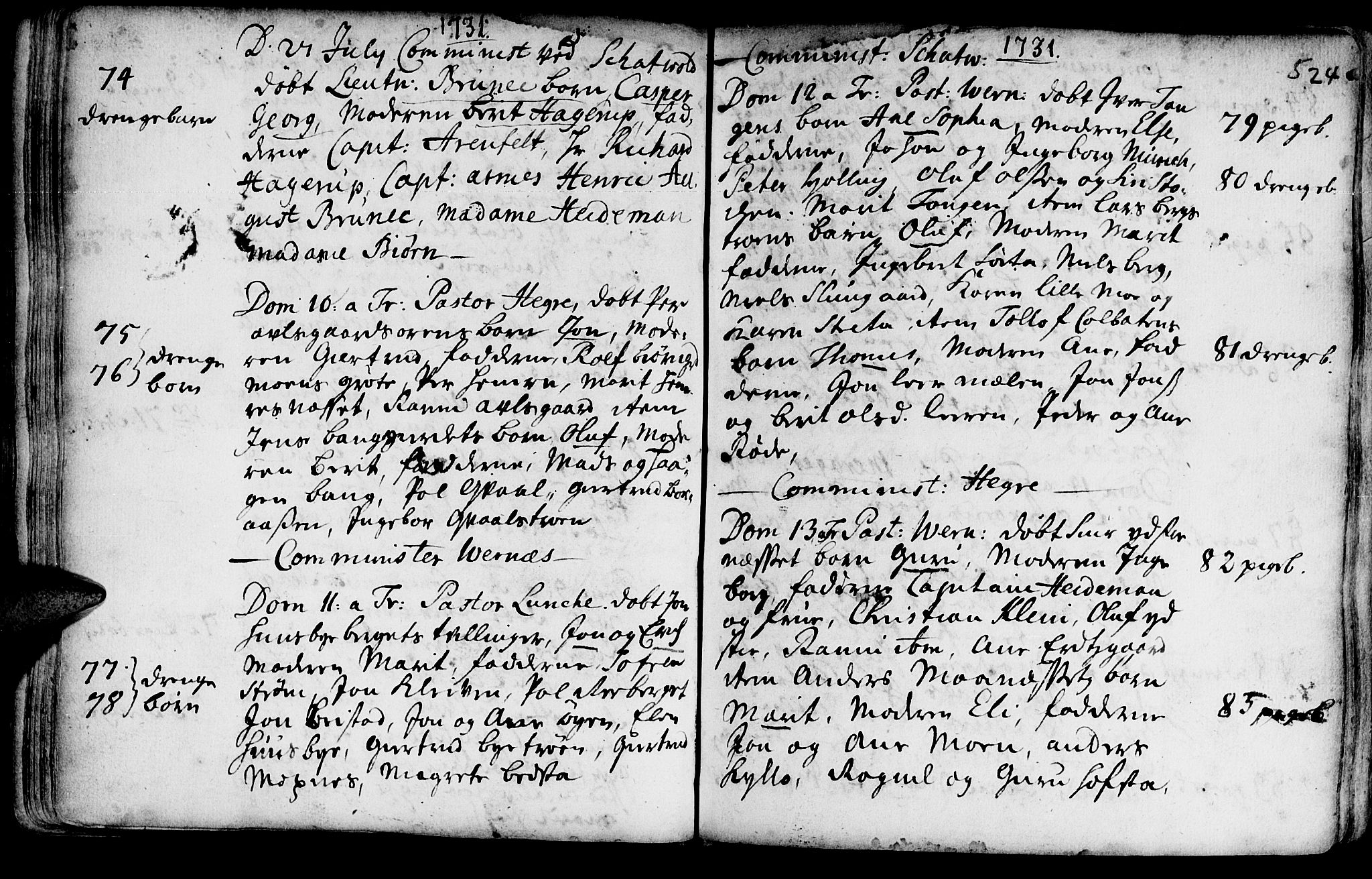 Ministerialprotokoller, klokkerbøker og fødselsregistre - Nord-Trøndelag, SAT/A-1458/709/L0055: Parish register (official) no. 709A03, 1730-1739, p. 523-524