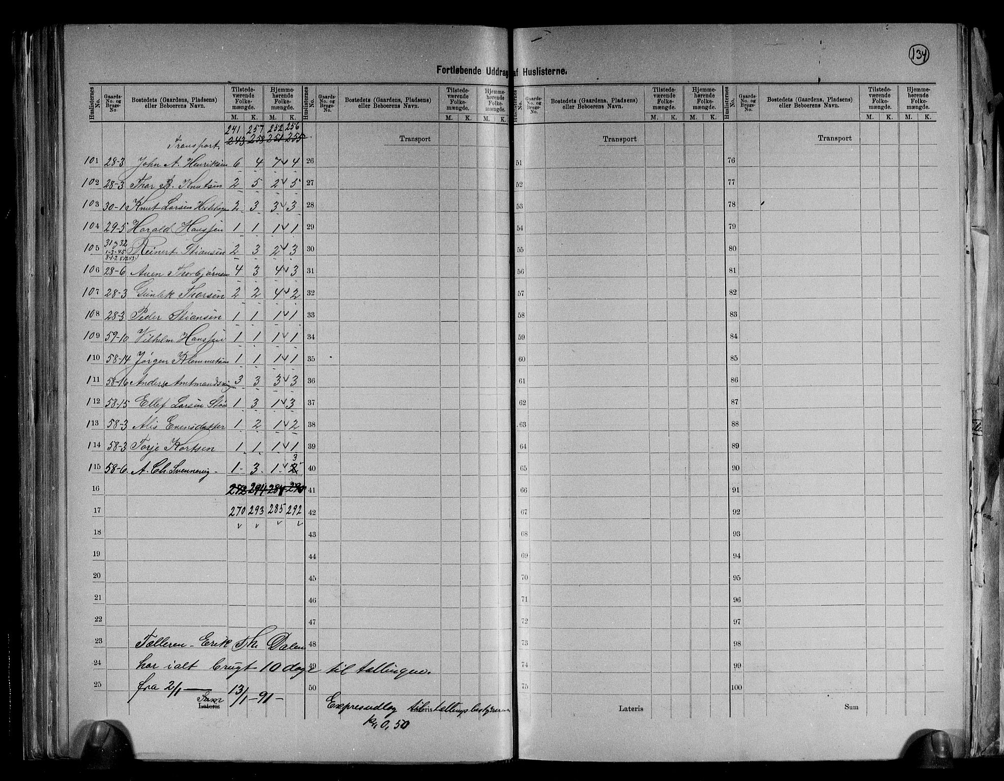 RA, 1891 census for 0914 Holt, 1891, p. 16