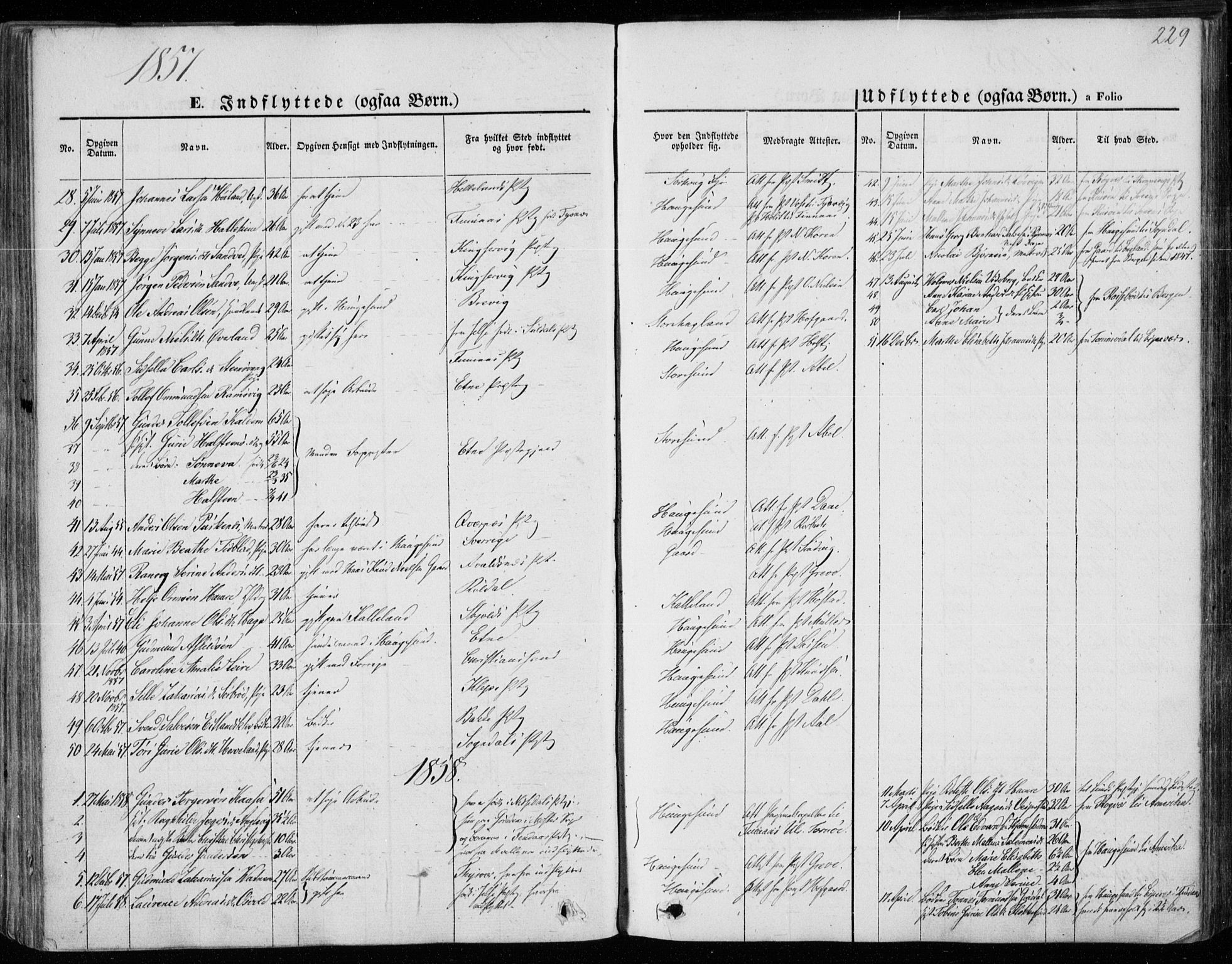 Torvastad sokneprestkontor, AV/SAST-A -101857/H/Ha/Haa/L0011: Parish register (official) no. A 11, 1857-1866, p. 229