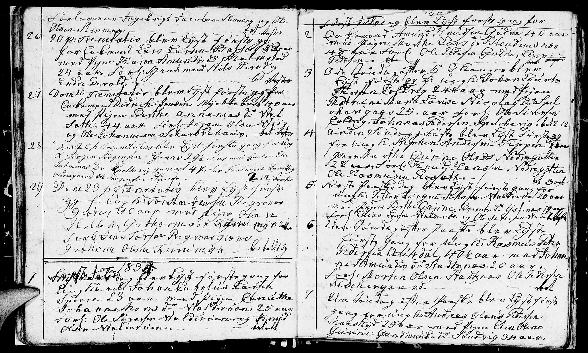 Ministerialprotokoller, klokkerbøker og fødselsregistre - Møre og Romsdal, AV/SAT-A-1454/528/L0424: Parish register (copy) no. 528C05, 1826-1847, p. 25