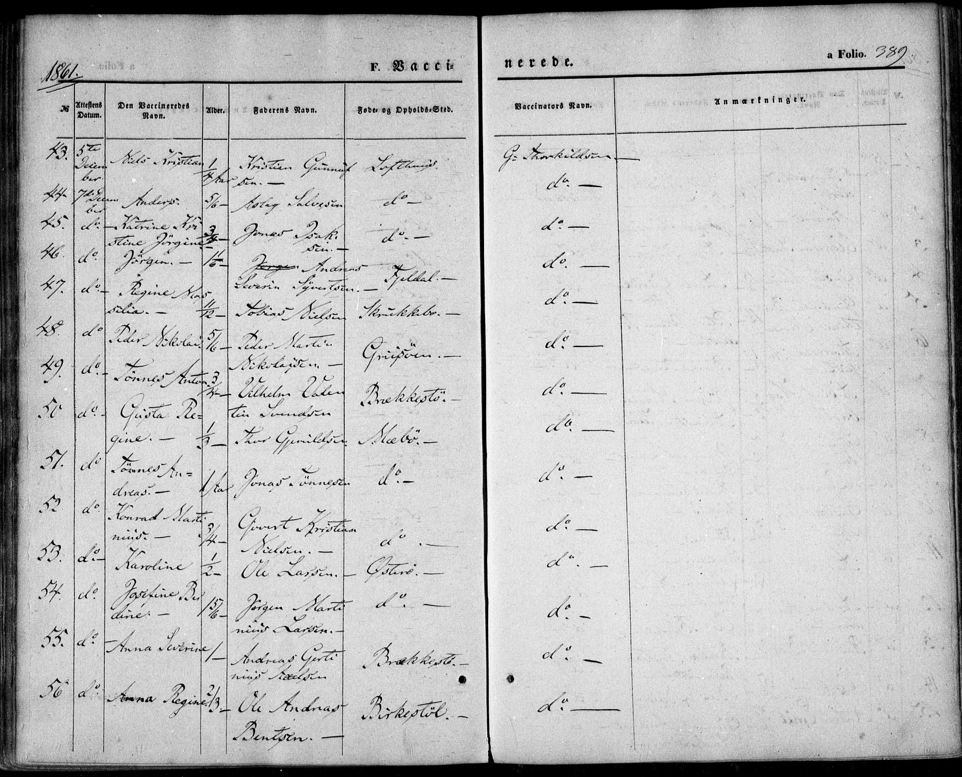 Vestre Moland sokneprestkontor, AV/SAK-1111-0046/F/Fa/Fab/L0007: Parish register (official) no. A 7, 1859-1872, p. 389