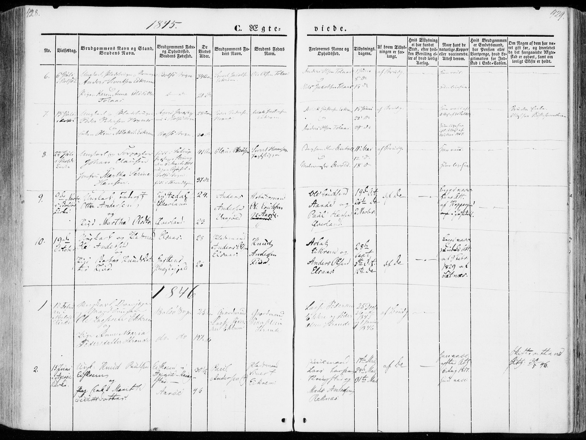 Ministerialprotokoller, klokkerbøker og fødselsregistre - Møre og Romsdal, AV/SAT-A-1454/555/L0653: Parish register (official) no. 555A04, 1843-1869, p. 428-429