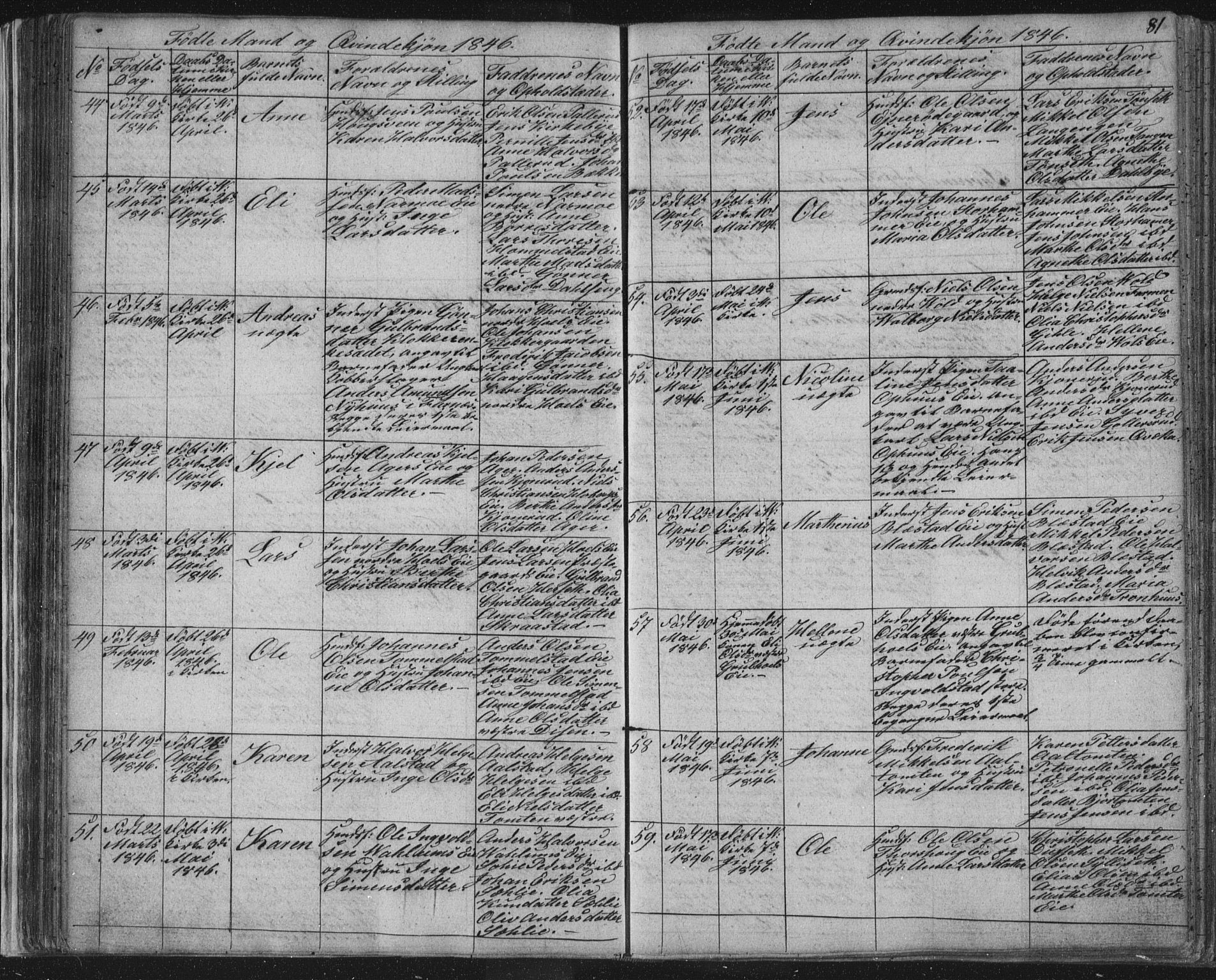 Vang prestekontor, Hedmark, AV/SAH-PREST-008/H/Ha/Hab/L0008: Parish register (copy) no. 8, 1832-1854, p. 81