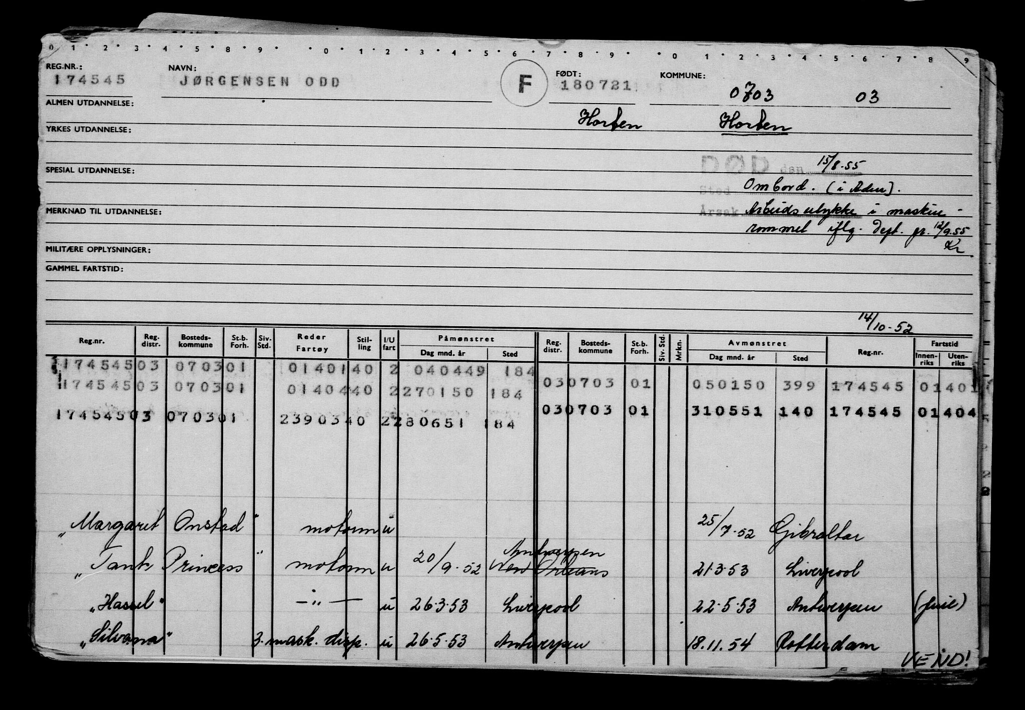 Direktoratet for sjømenn, AV/RA-S-3545/G/Gb/L0196: Hovedkort, 1921, p. 205