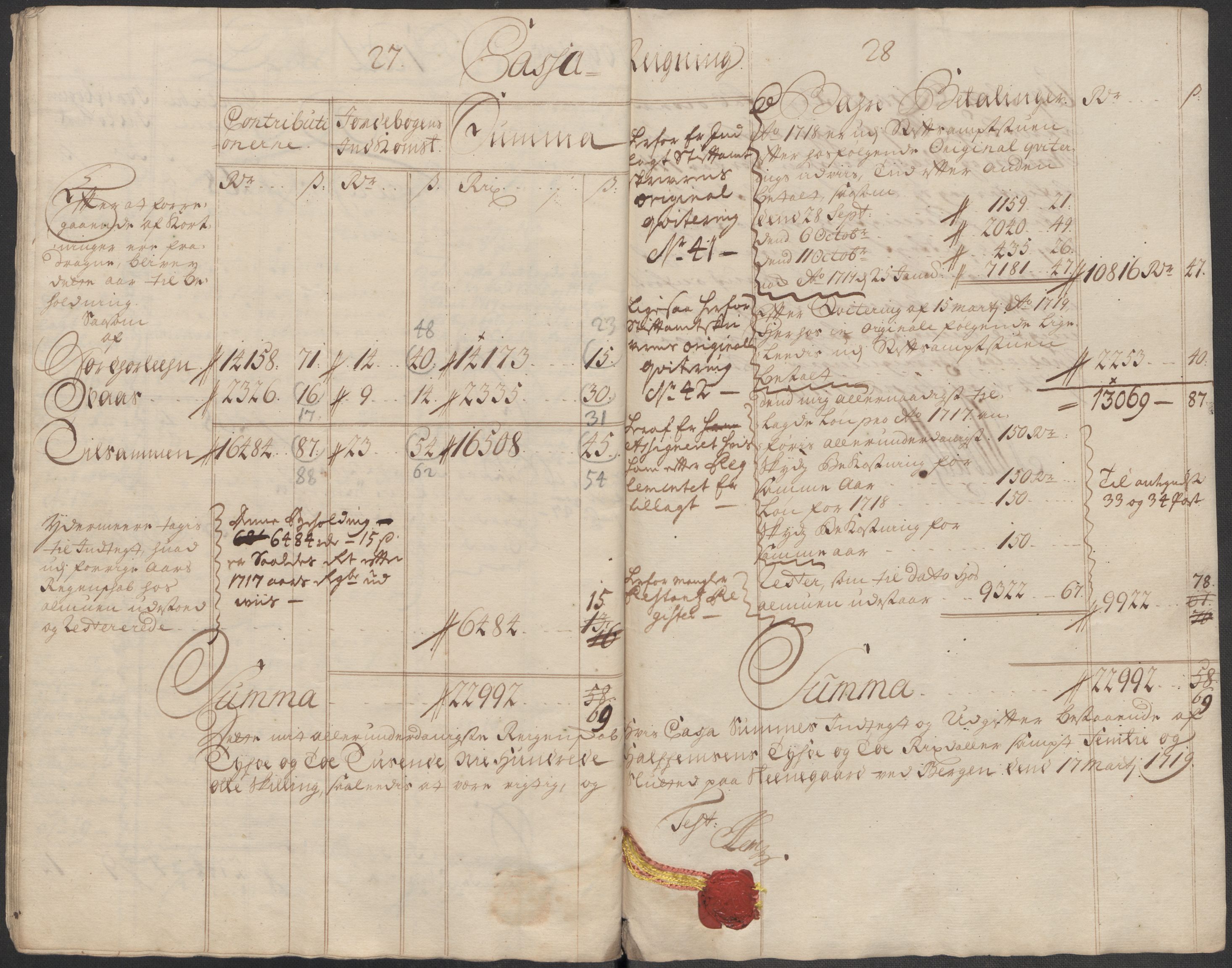 Rentekammeret inntil 1814, Reviderte regnskaper, Fogderegnskap, RA/EA-4092/R51/L3202: Fogderegnskap Nordhordland og Voss, 1718, p. 22