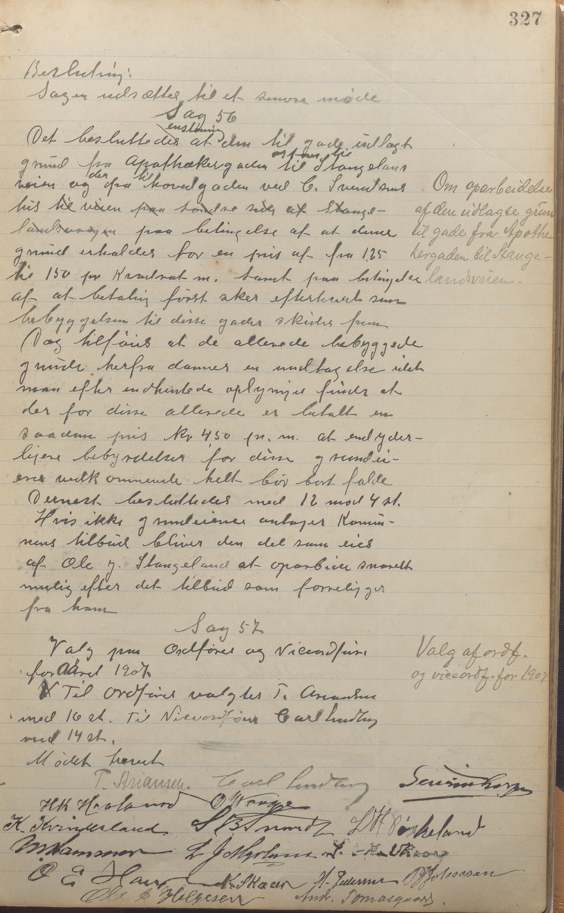 Kopervik Kommune - Formannskapet og Bystyret, IKAR/K-102468/A/Aa/L0003: Møtebok, 1894-1912, p. 327