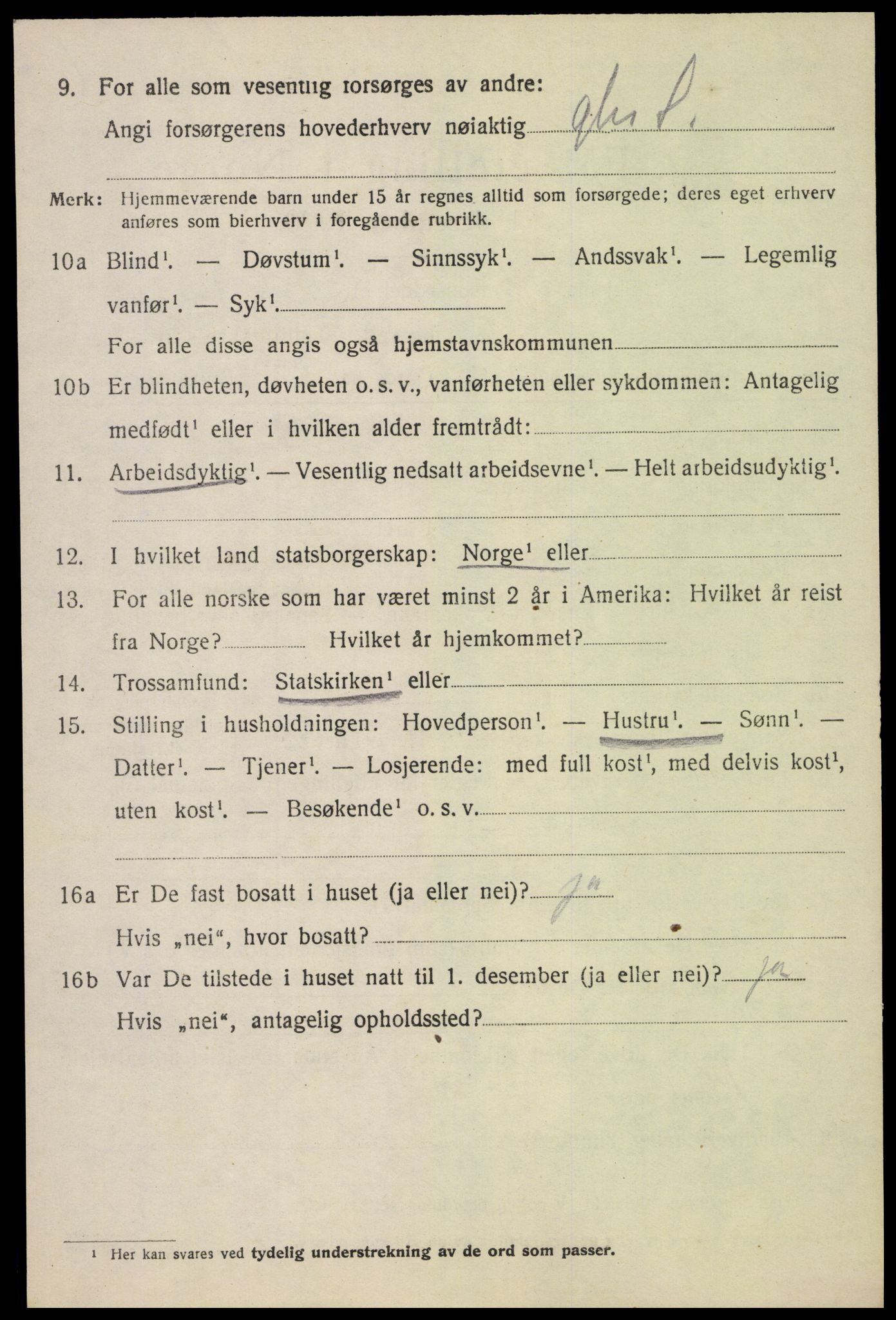 SAH, 1920 census for Stange, 1920, p. 15648