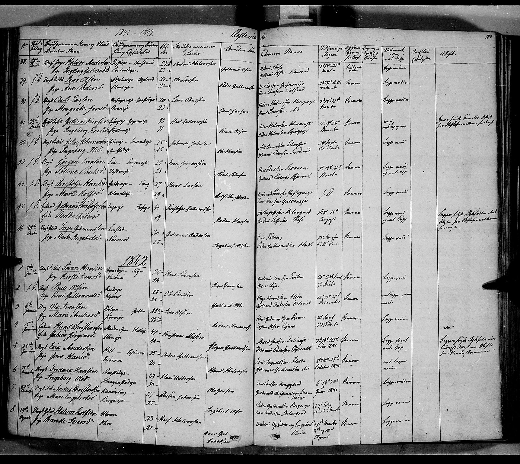 Jevnaker prestekontor, SAH/PREST-116/H/Ha/Haa/L0006: Parish register (official) no. 6, 1837-1857, p. 180