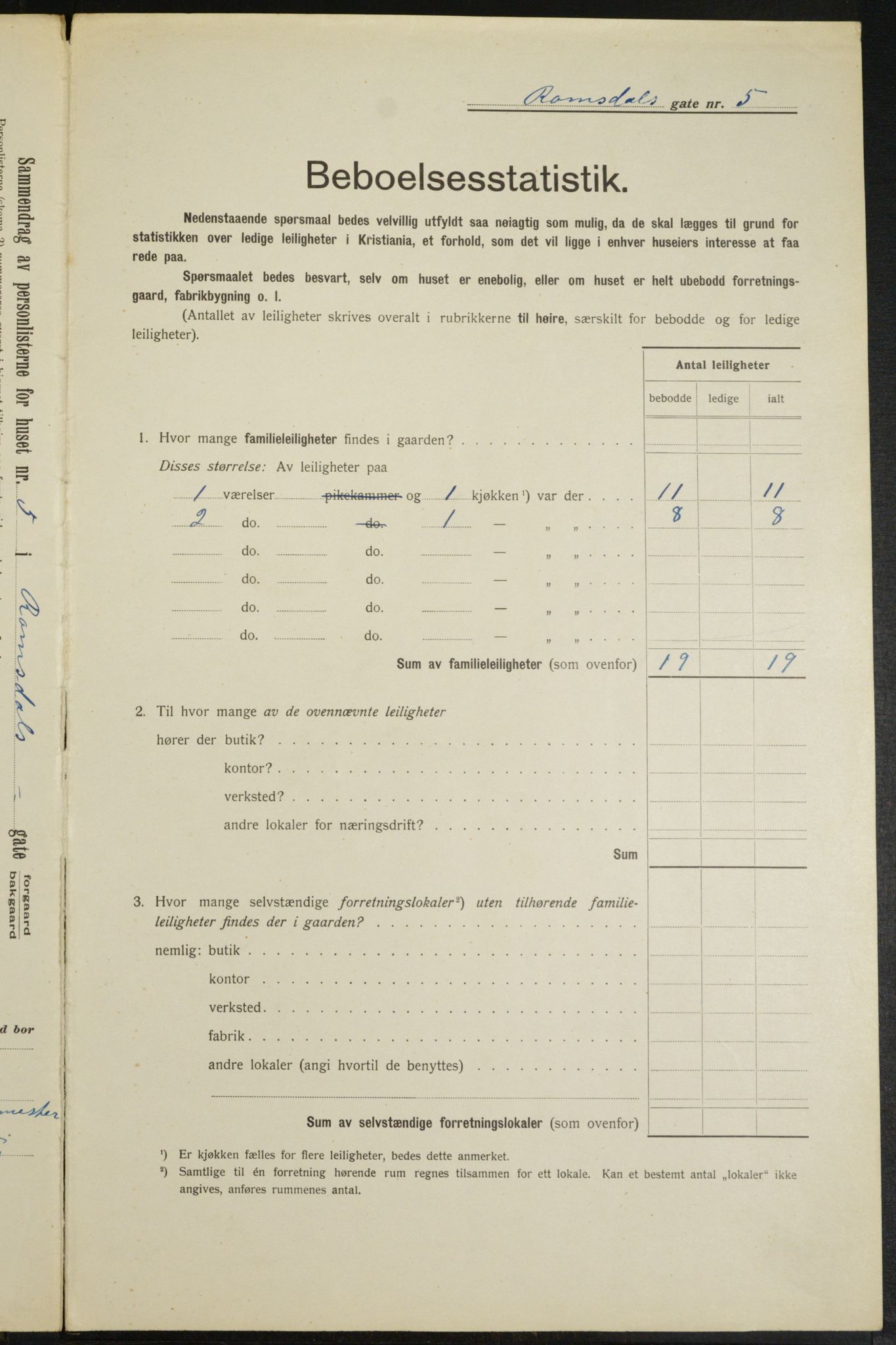 OBA, Municipal Census 1913 for Kristiania, 1913, p. 83244