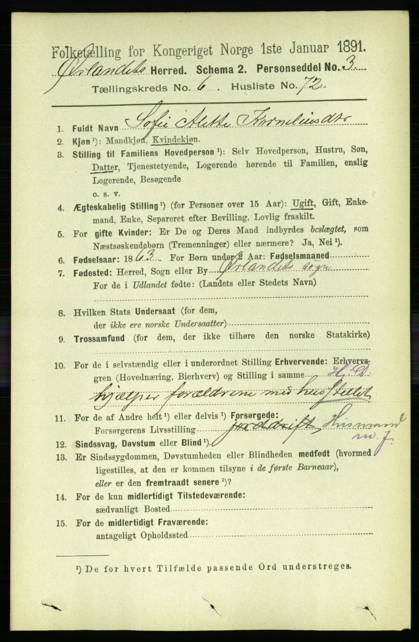 RA, 1891 census for 1621 Ørland, 1891, p. 2285