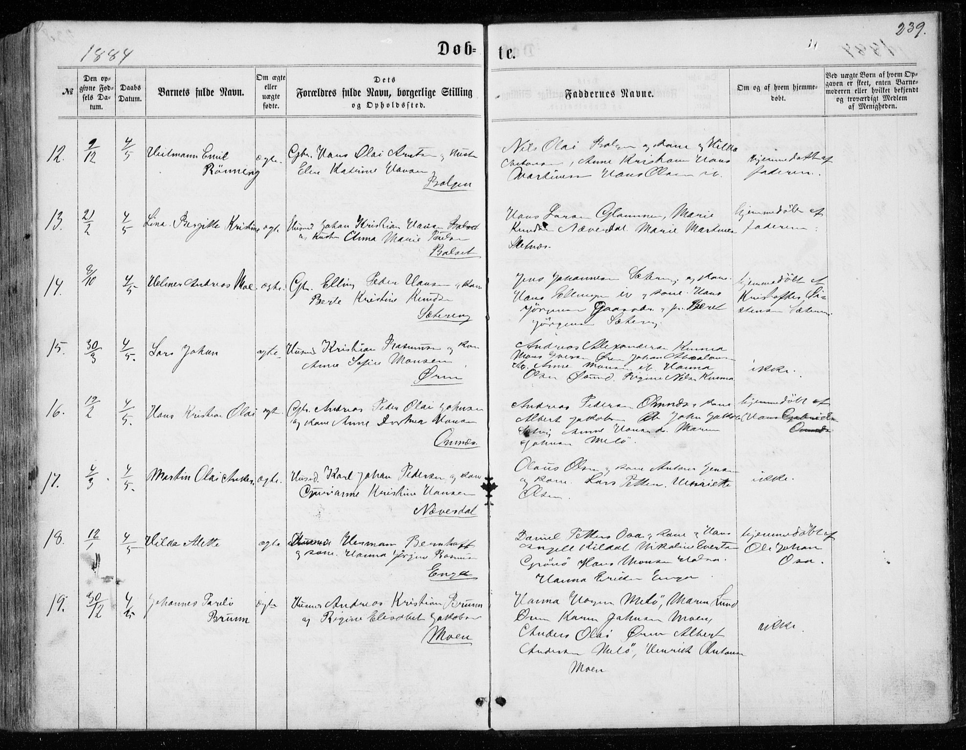 Ministerialprotokoller, klokkerbøker og fødselsregistre - Nordland, AV/SAT-A-1459/843/L0634: Parish register (copy) no. 843C03, 1860-1884, p. 239