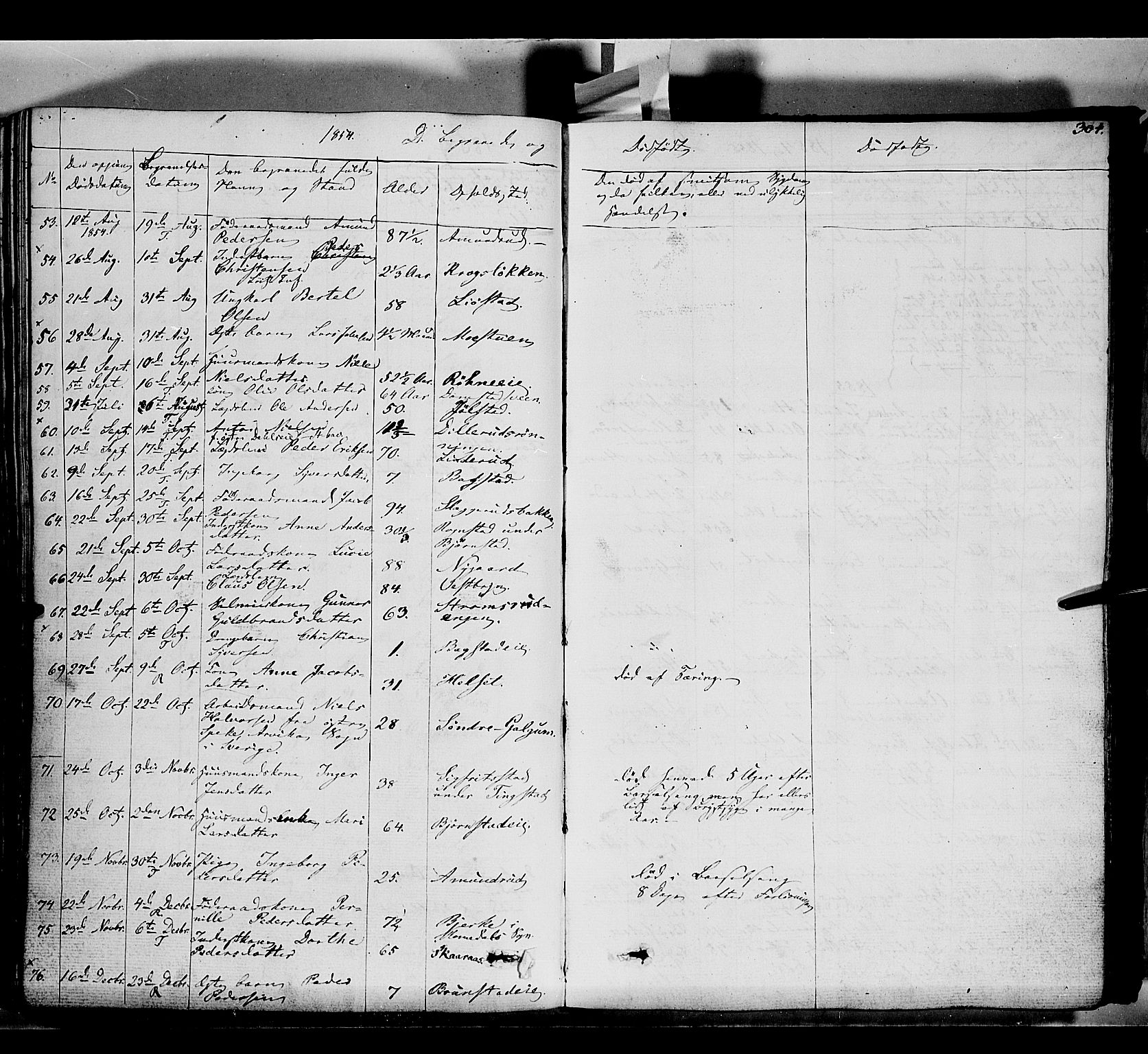 Romedal prestekontor, AV/SAH-PREST-004/K/L0004: Parish register (official) no. 4, 1847-1861, p. 304