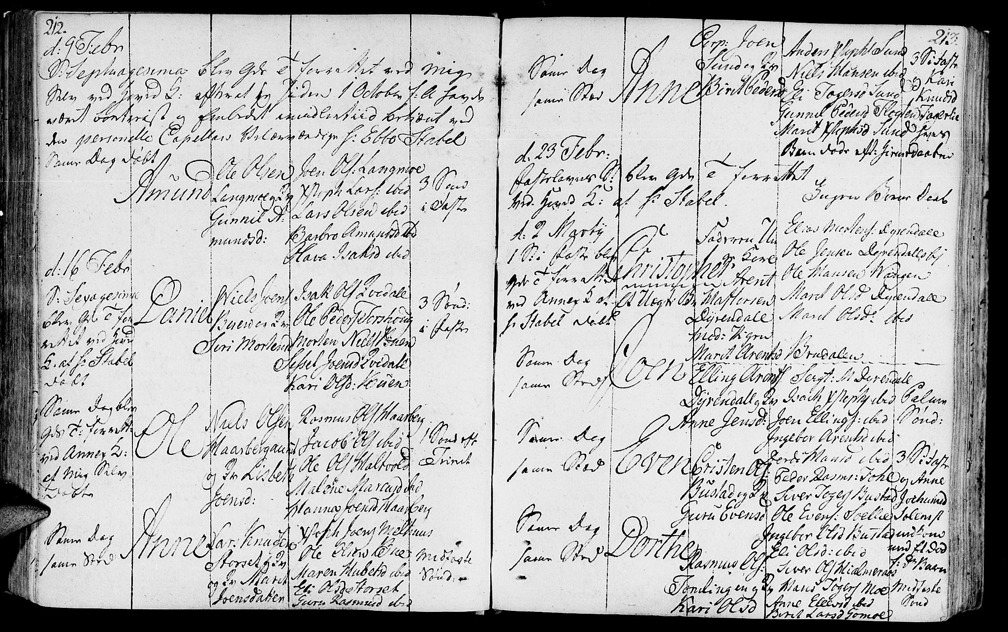 Ministerialprotokoller, klokkerbøker og fødselsregistre - Sør-Trøndelag, AV/SAT-A-1456/646/L0606: Parish register (official) no. 646A04, 1791-1805, p. 212-213