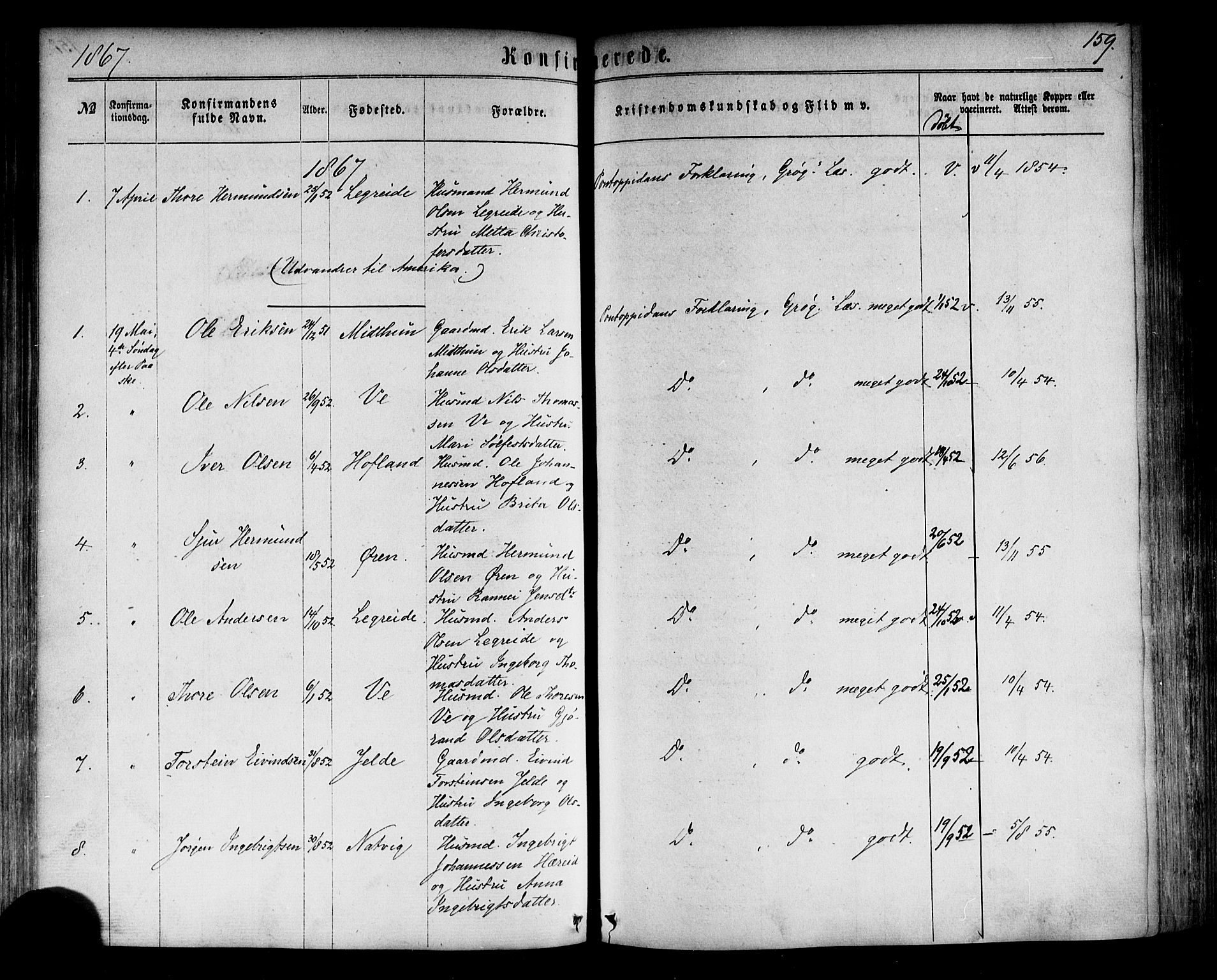 Årdal sokneprestembete, SAB/A-81701: Parish register (official) no. A 3, 1863-1886, p. 159