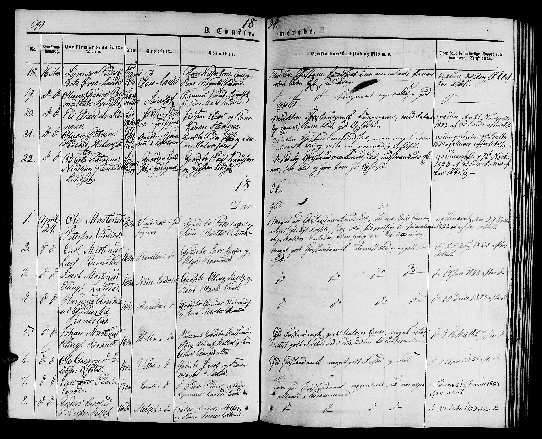 Ministerialprotokoller, klokkerbøker og fødselsregistre - Møre og Romsdal, SAT/A-1454/522/L0311: Parish register (official) no. 522A06, 1832-1842, p. 90