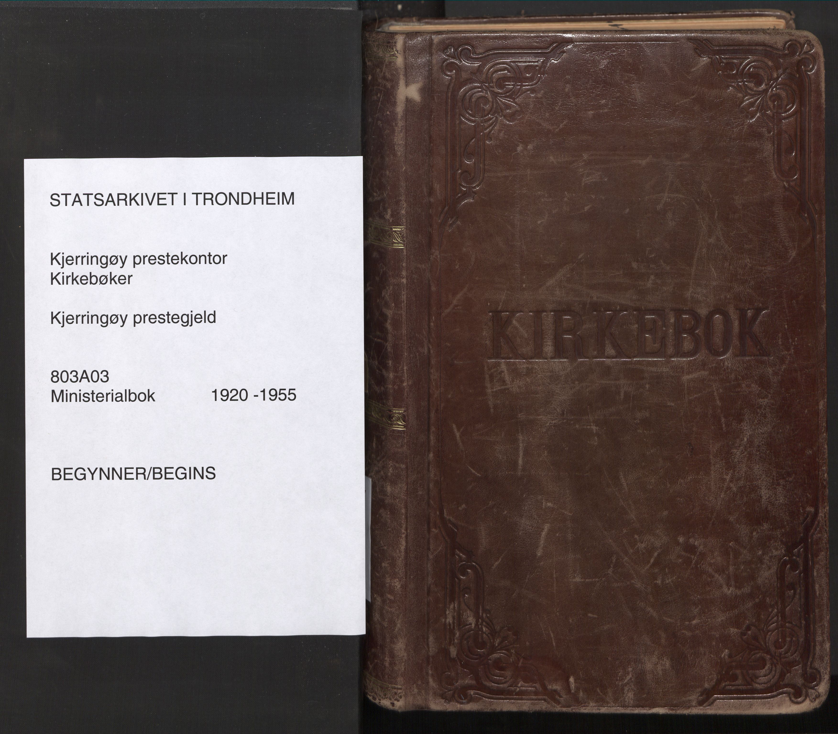 Ministerialprotokoller, klokkerbøker og fødselsregistre - Nordland, AV/SAT-A-1459/803/L0073: Parish register (official) no. 803A03, 1920-1955