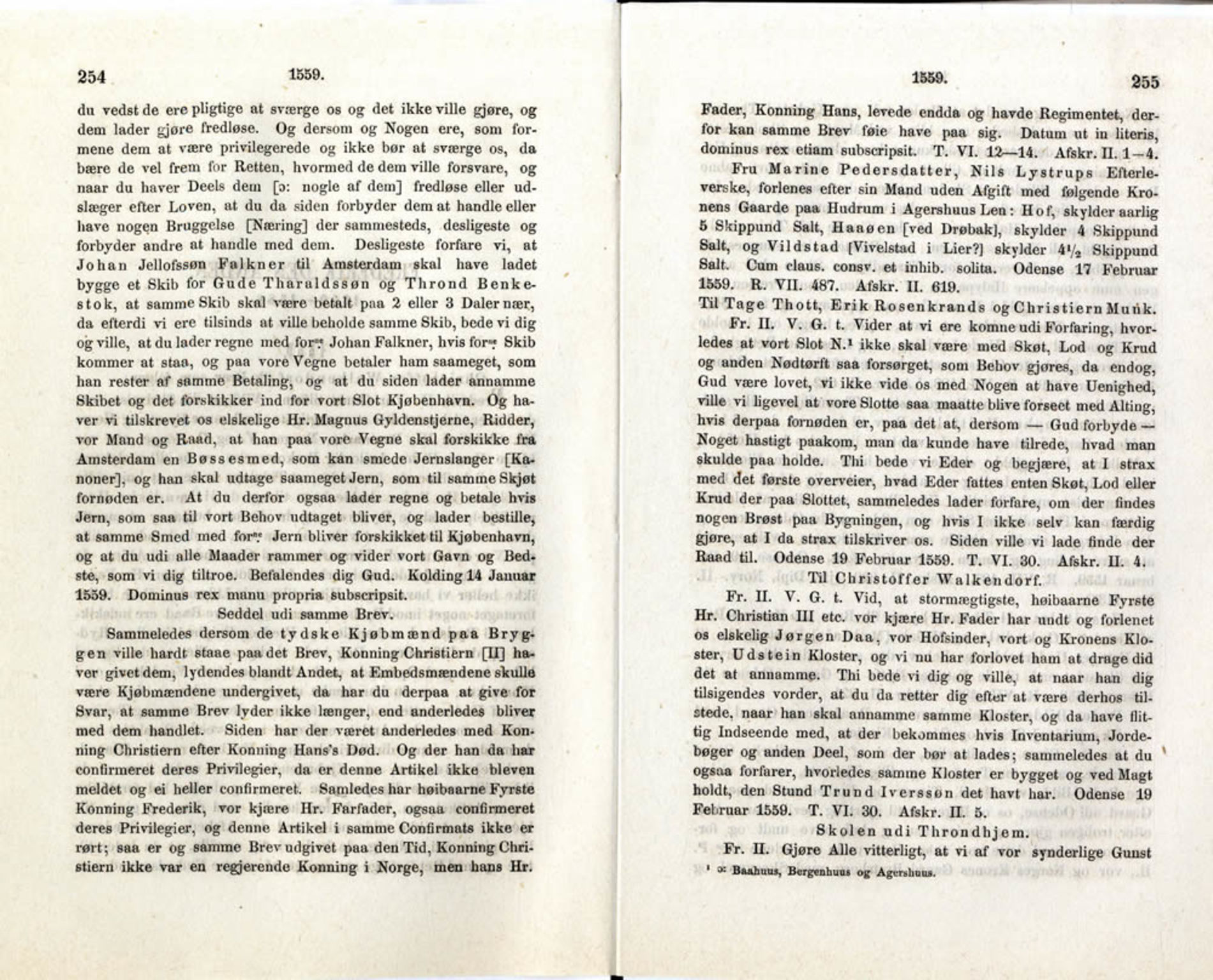 Publikasjoner utgitt av Det Norske Historiske Kildeskriftfond, PUBL/-/-/-: Norske Rigs-Registranter, bind 1, 1523-1571, p. 254-255