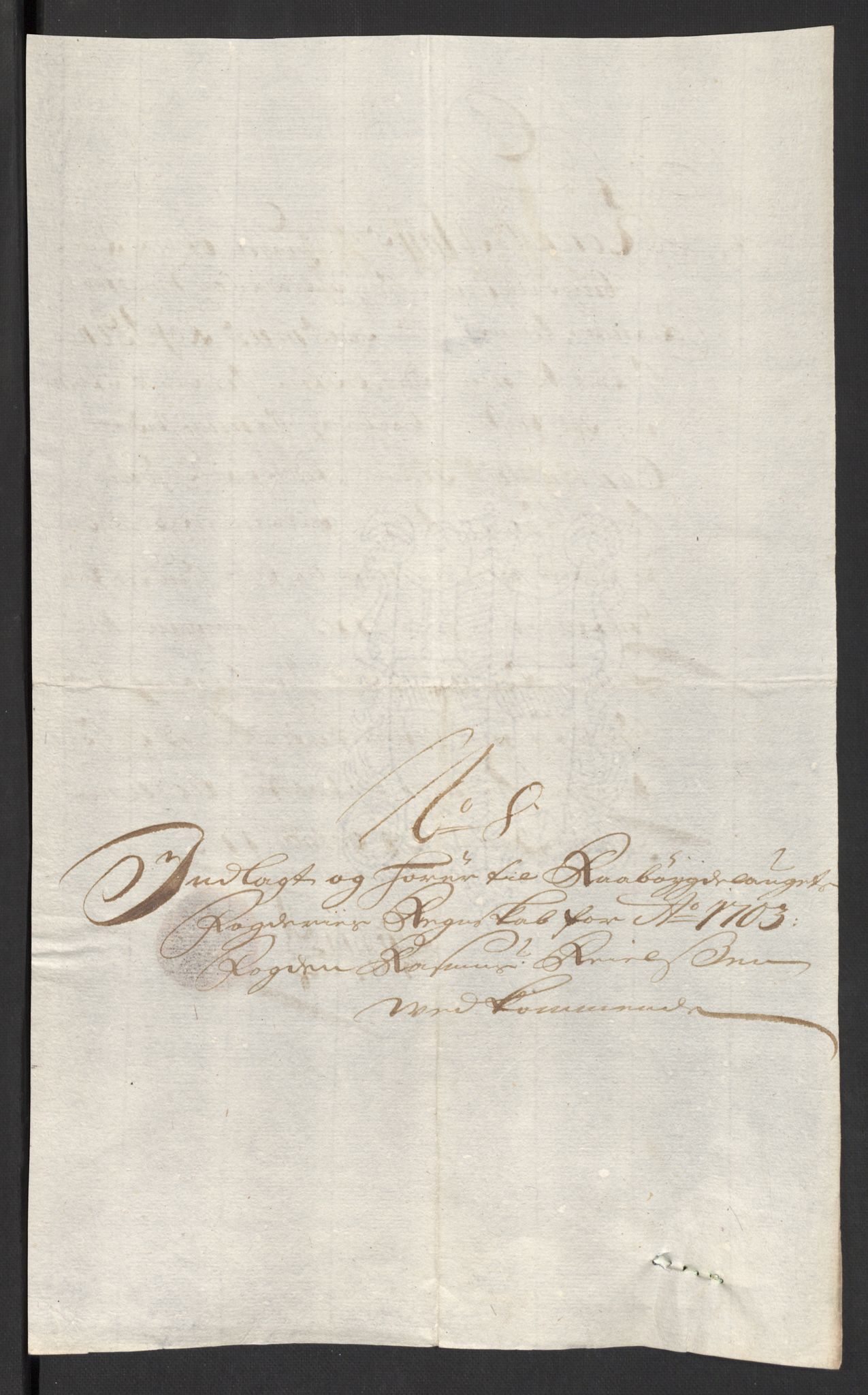 Rentekammeret inntil 1814, Reviderte regnskaper, Fogderegnskap, RA/EA-4092/R40/L2447: Fogderegnskap Råbyggelag, 1703-1705, p. 79