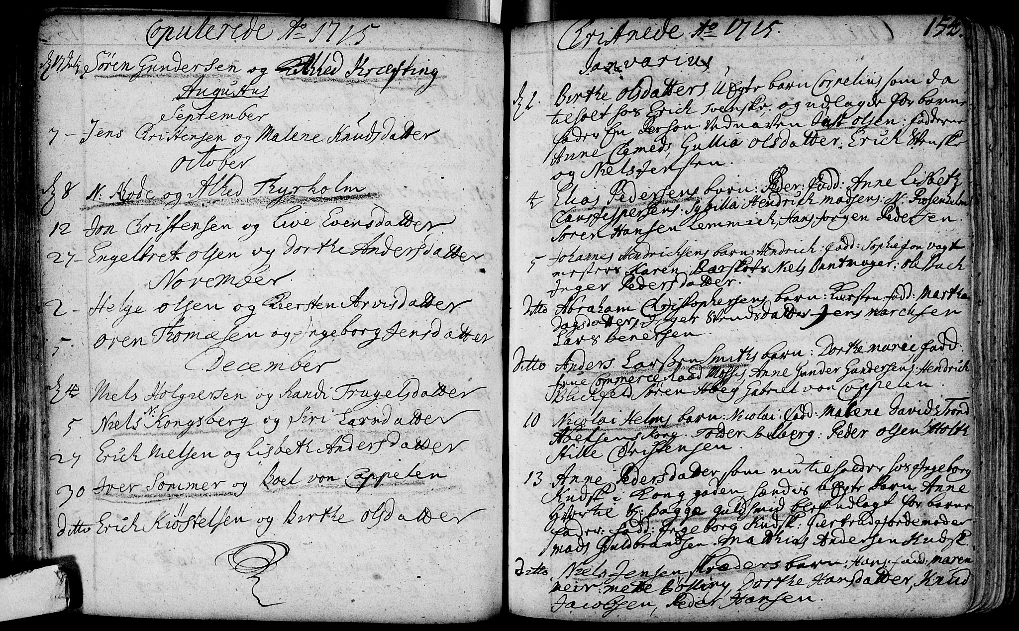 Bragernes kirkebøker, SAKO/A-6/F/Fa/L0003: Parish register (official) no. I 3, 1706-1734, p. 154