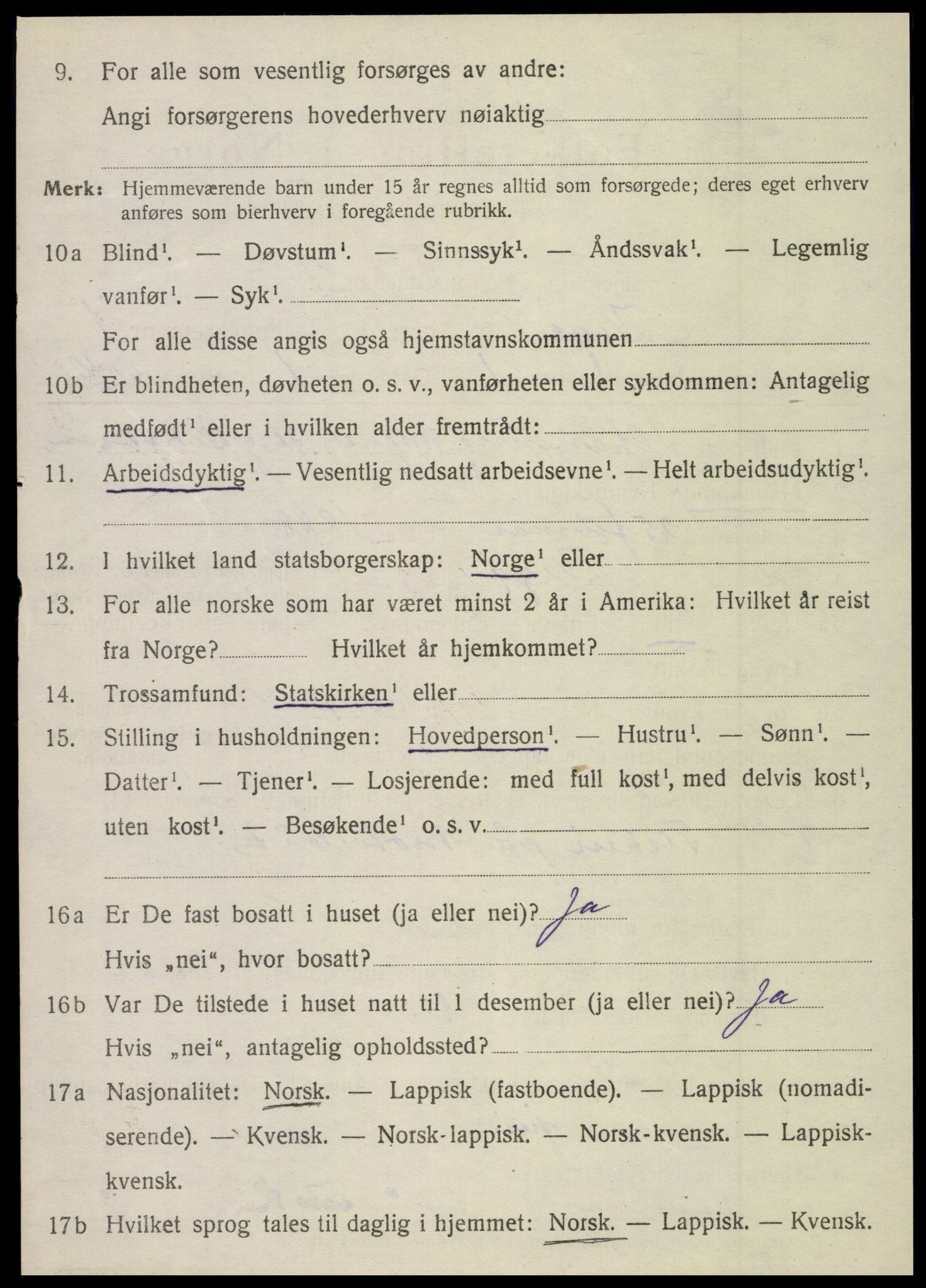 SAT, 1920 census for Vega, 1920, p. 944