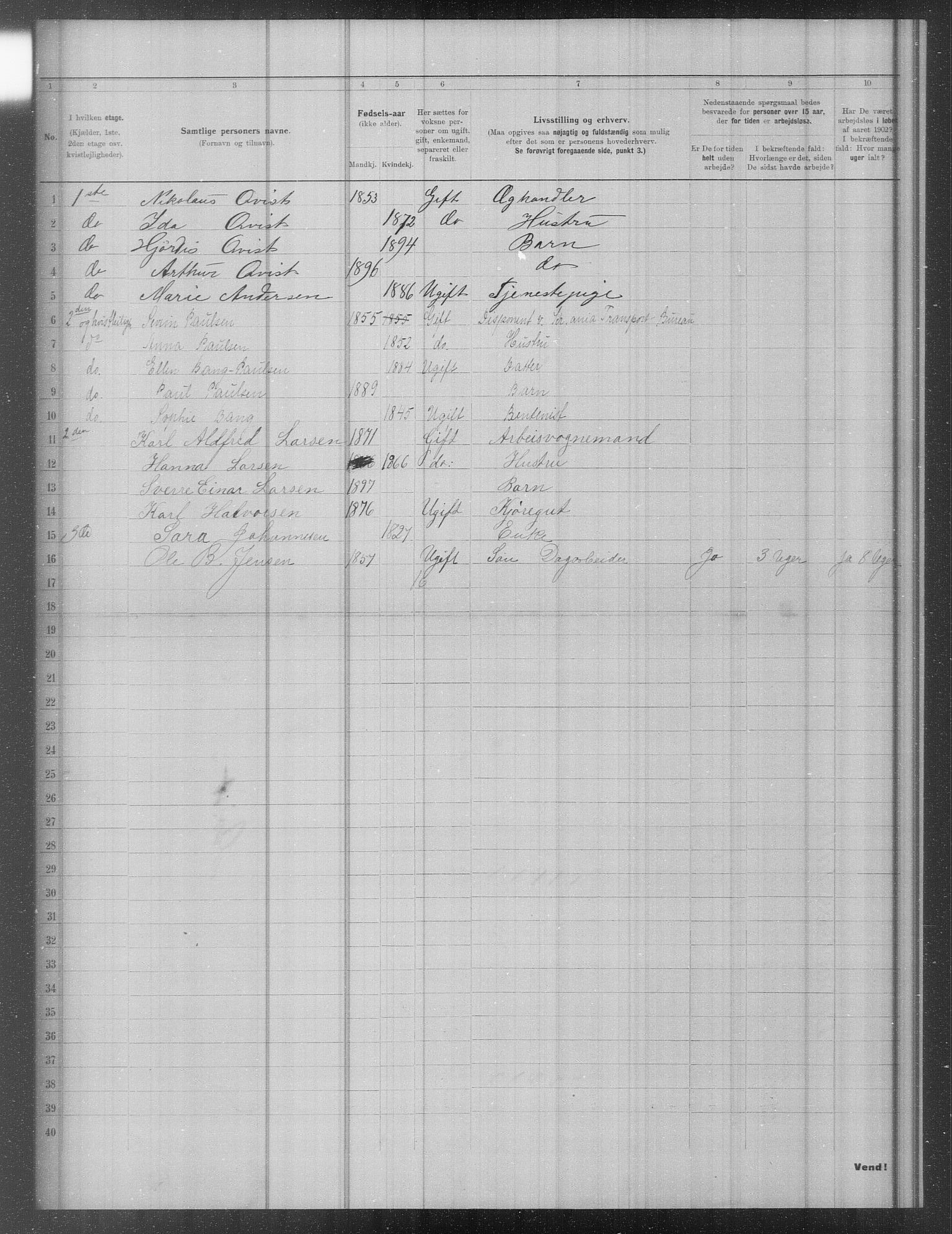 OBA, Municipal Census 1902 for Kristiania, 1902, p. 12922