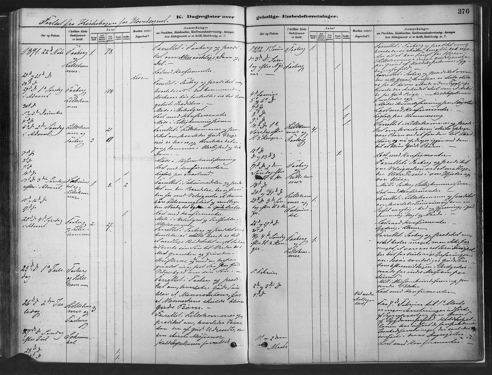 Fåberg prestekontor, SAH/PREST-086/H/Ha/Haa/L0010: Parish register (official) no. 10, 1879-1900, p. 376