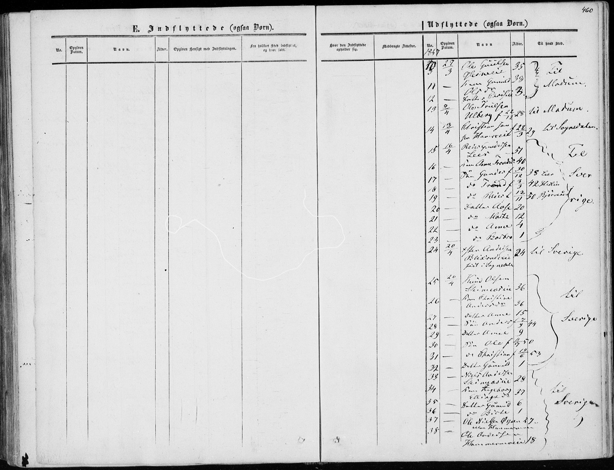 Sigdal kirkebøker, AV/SAKO-A-245/F/Fa/L0008: Parish register (official) no. I 8, 1850-1859, p. 460