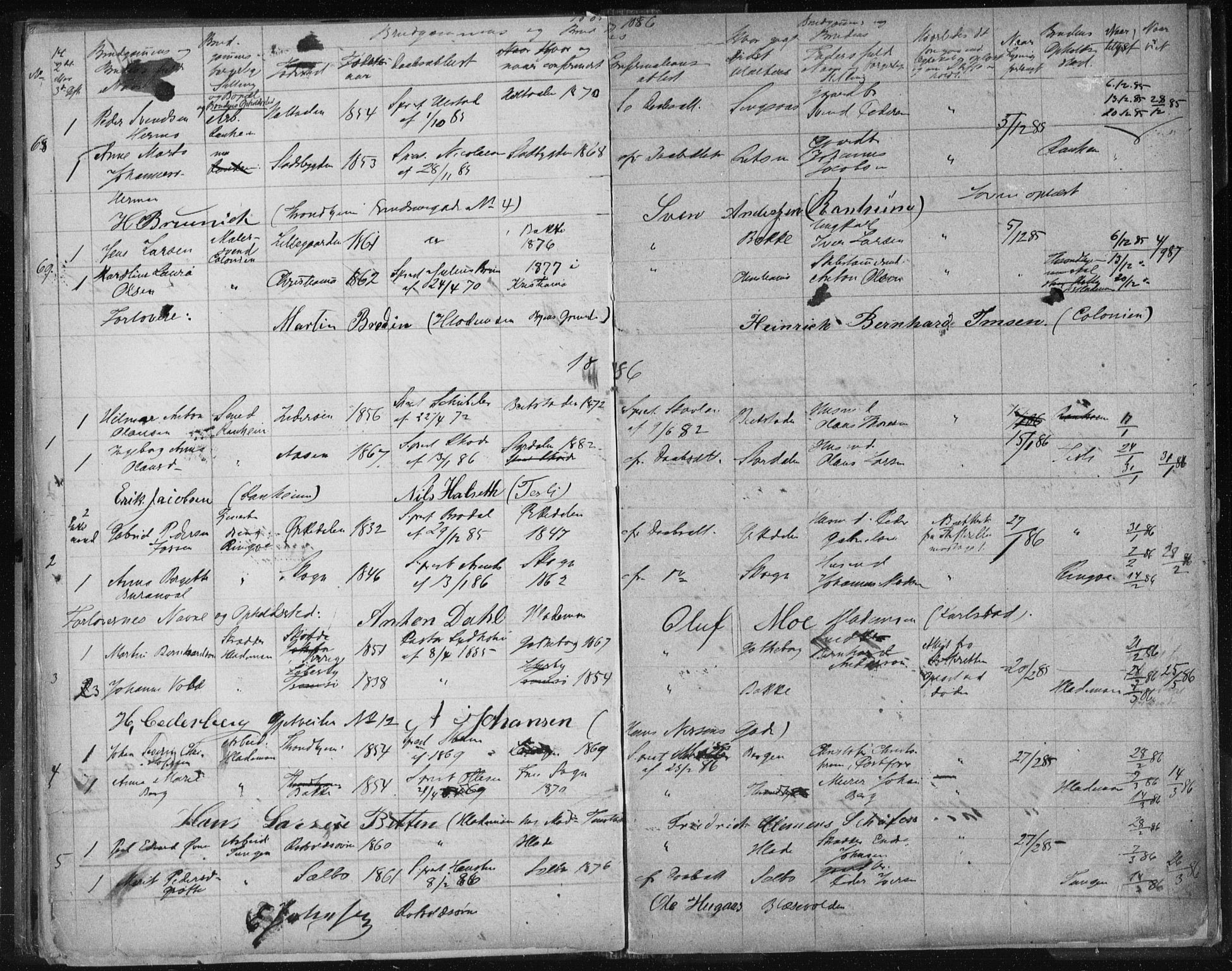 Ministerialprotokoller, klokkerbøker og fødselsregistre - Sør-Trøndelag, SAT/A-1456/606/L0299: Banns register no. 606A14, 1873-1889
