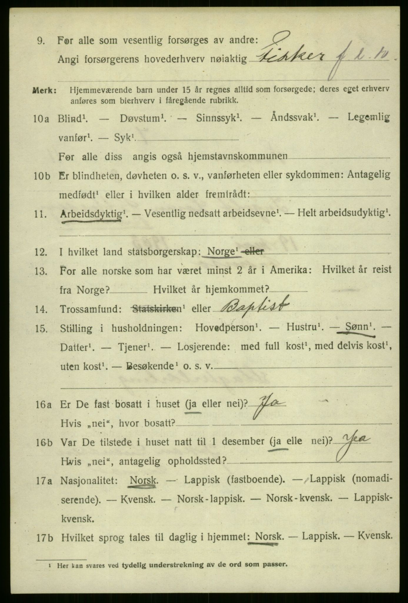 SATØ, 1920 census for Tromsø, 1920, p. 23028