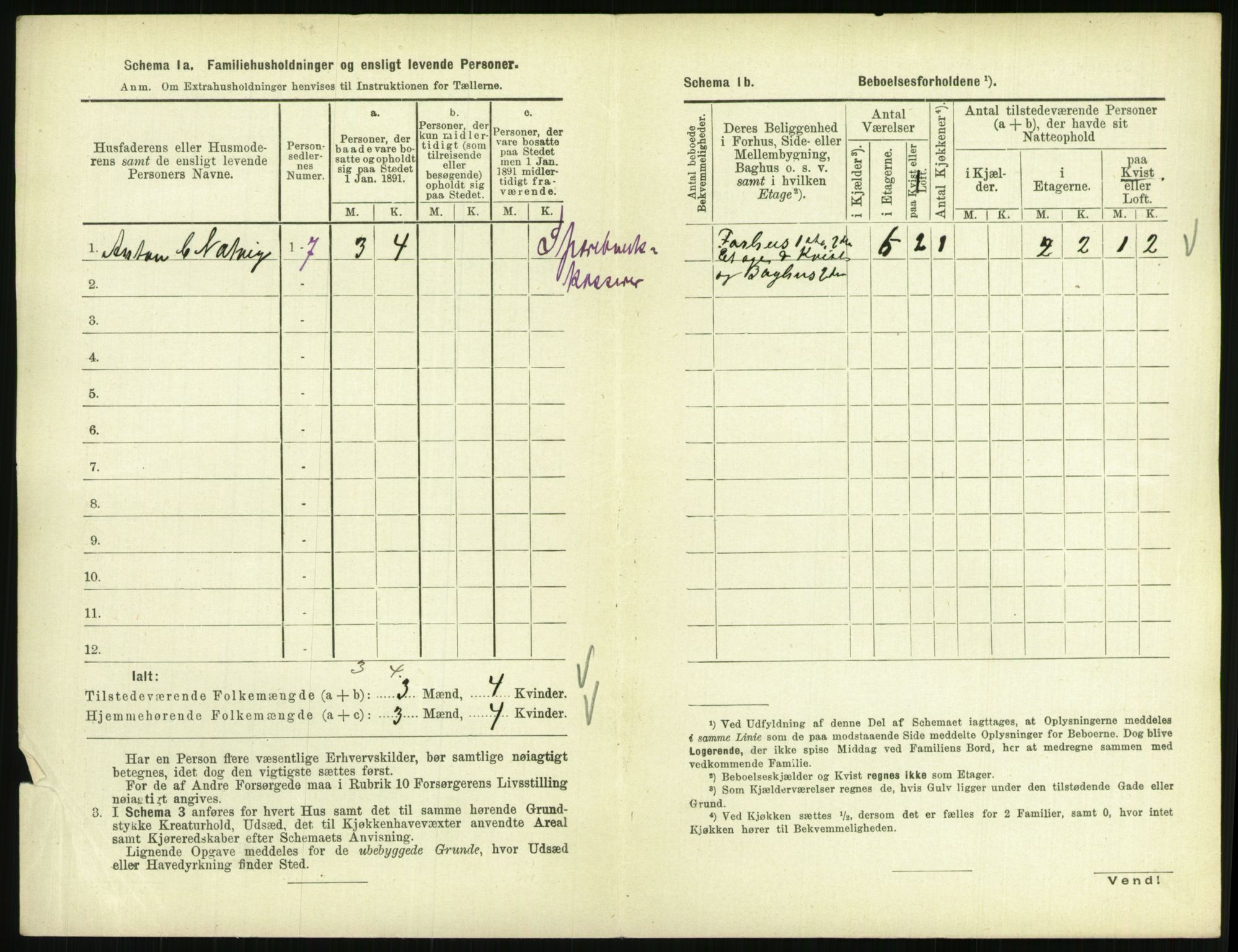 RA, 1891 census for 0801 Kragerø, 1891, p. 615