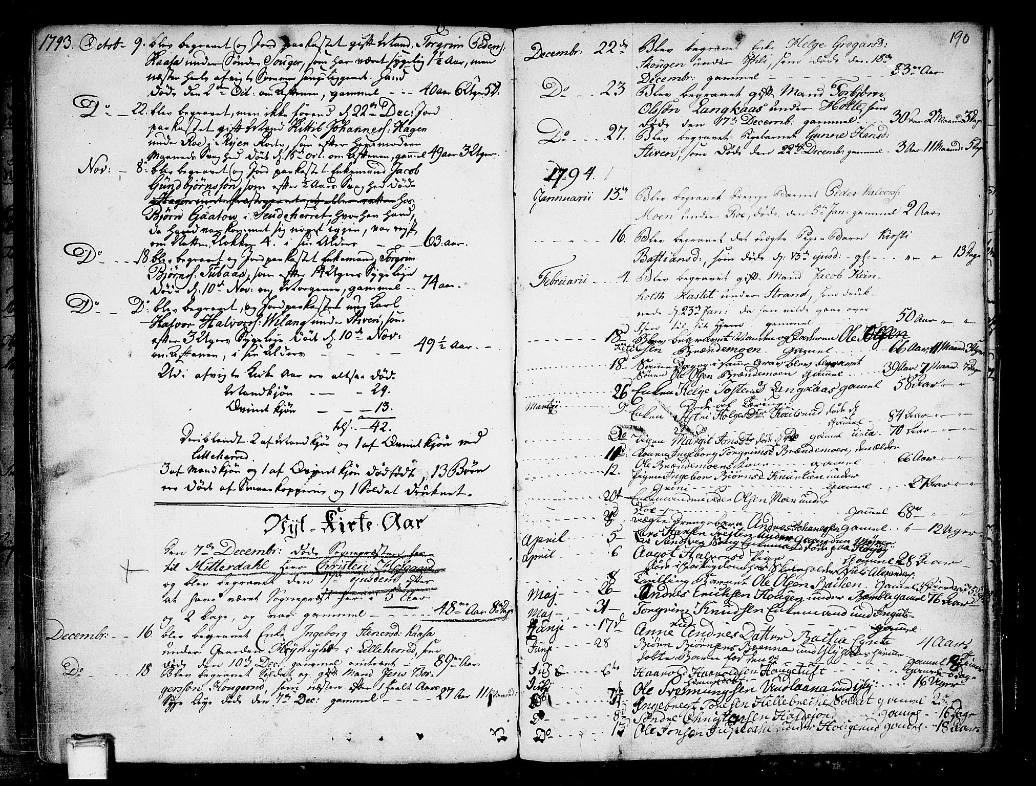 Heddal kirkebøker, AV/SAKO-A-268/F/Fa/L0004: Parish register (official) no. I 4, 1784-1814, p. 190