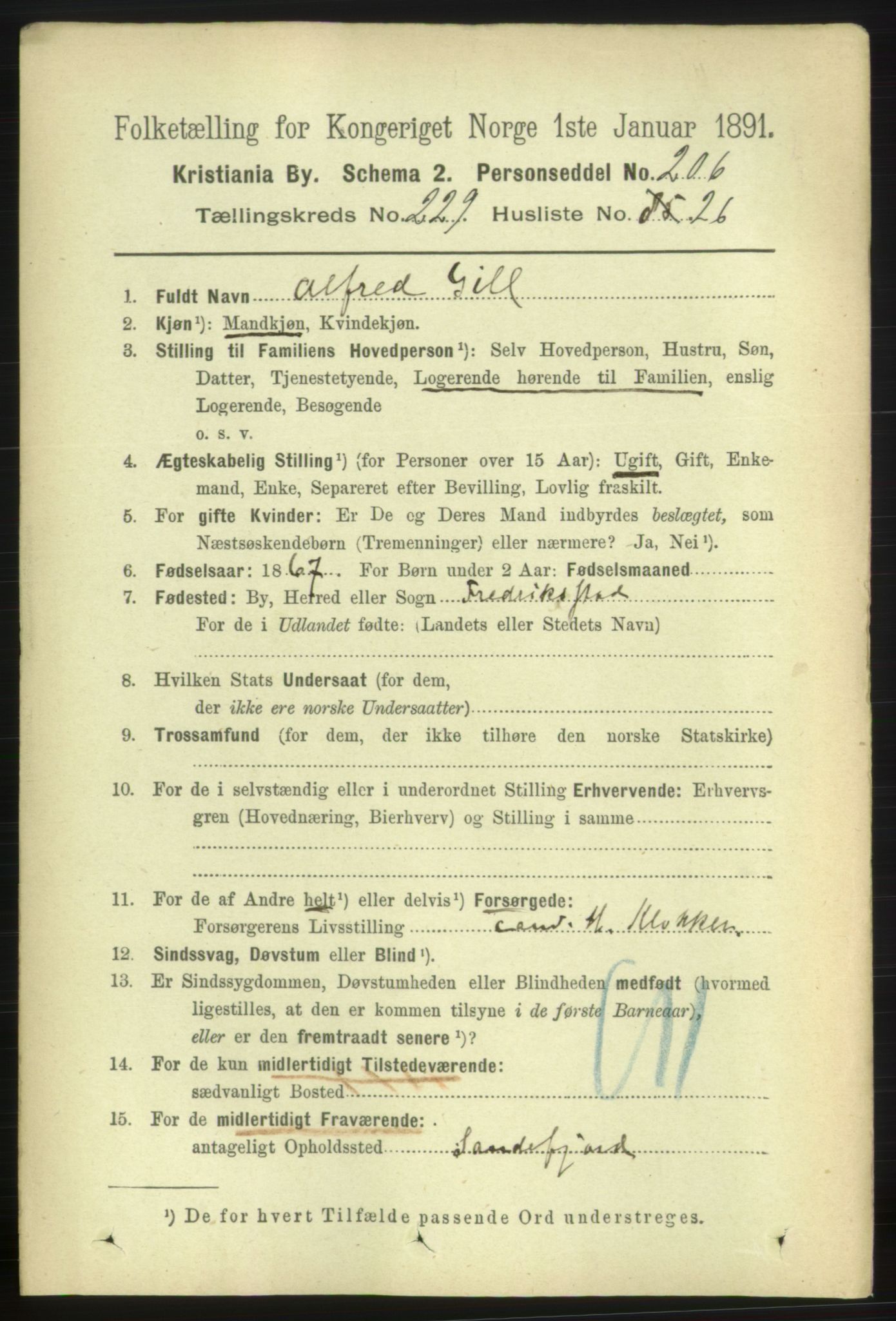 RA, 1891 census for 0301 Kristiania, 1891, p. 141356