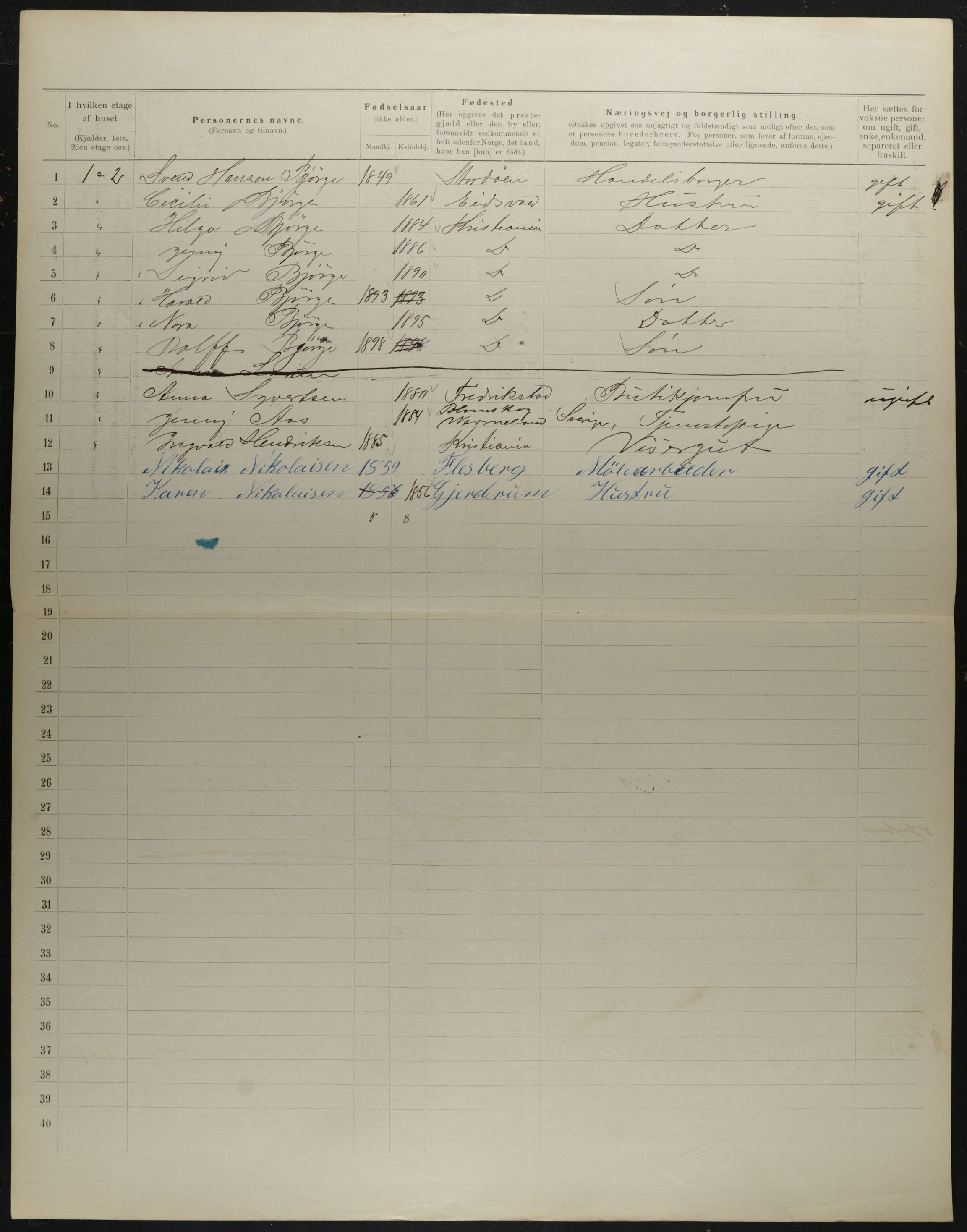 OBA, Municipal Census 1901 for Kristiania, 1901, p. 4779